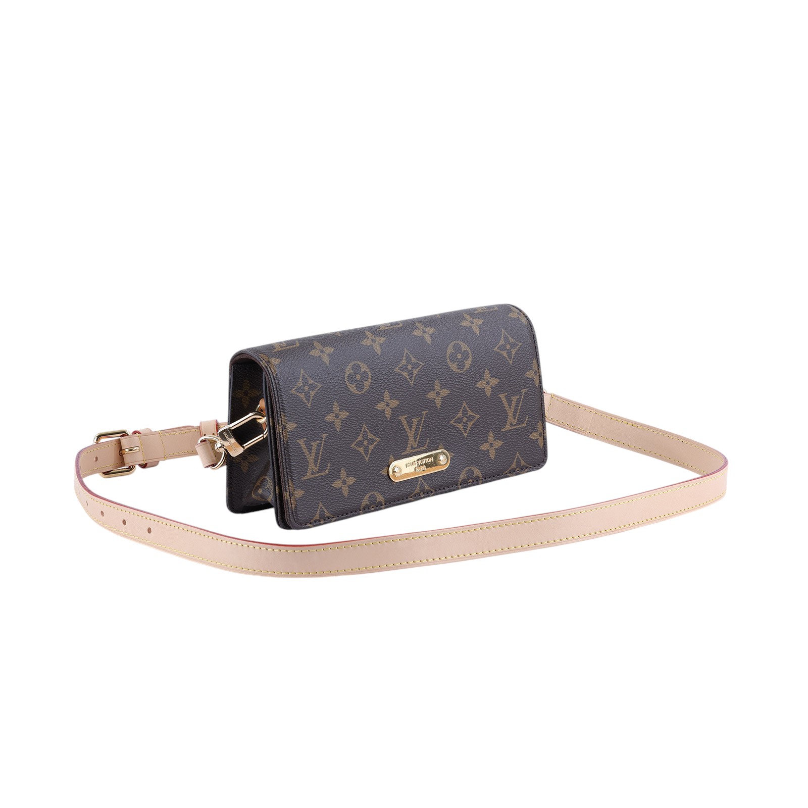 路易威登 LOUIS VUITTON Wallet On Chain Lily 三合一 斜挎包 經典原花 帆布 錢包 M82509 晶片款  原廠盒子/防塵袋/背帶X3