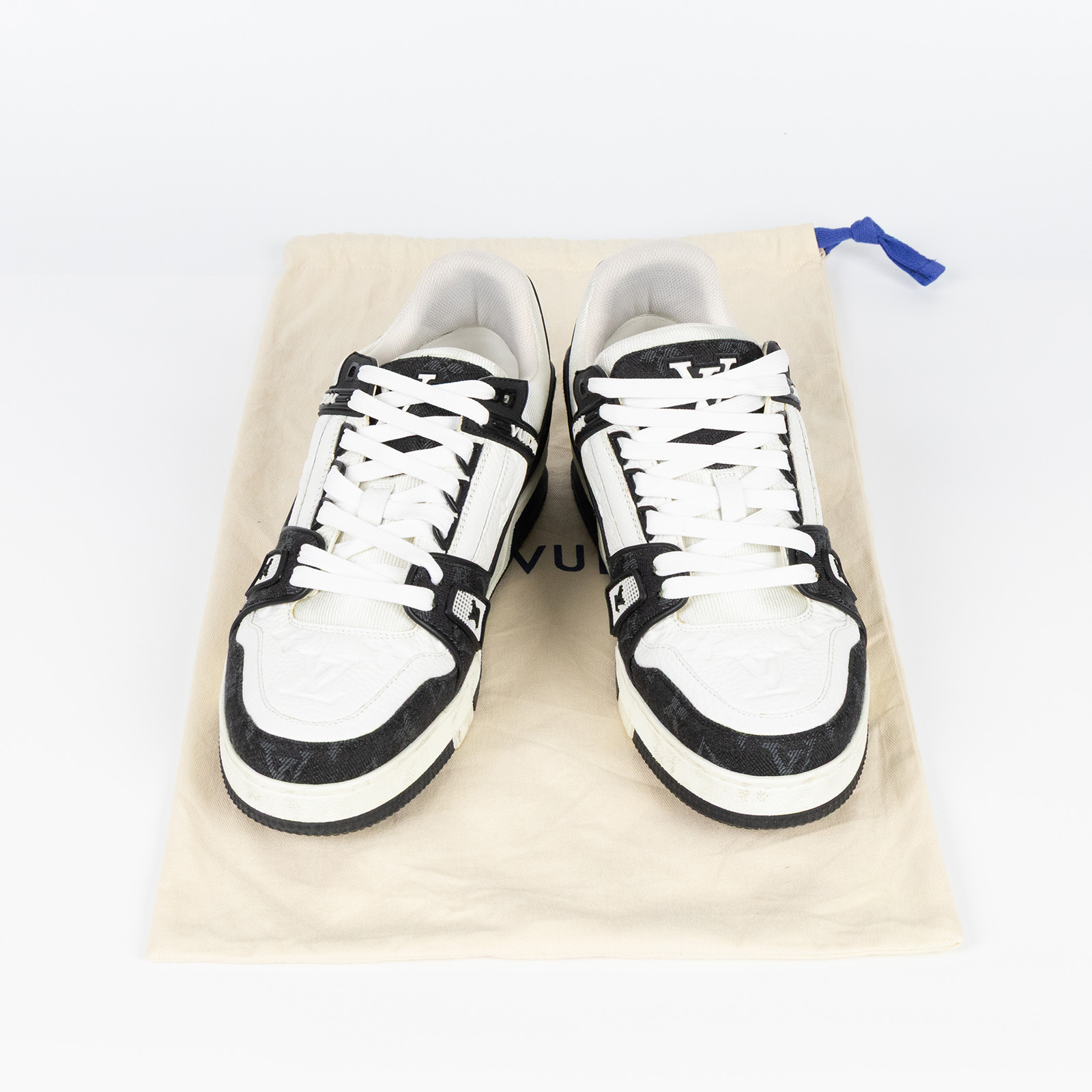 路易威登 LOUIS VUITTON LV Trainer 運動鞋 1A9JG4 黑白TRAINER#5.5 防塵袋