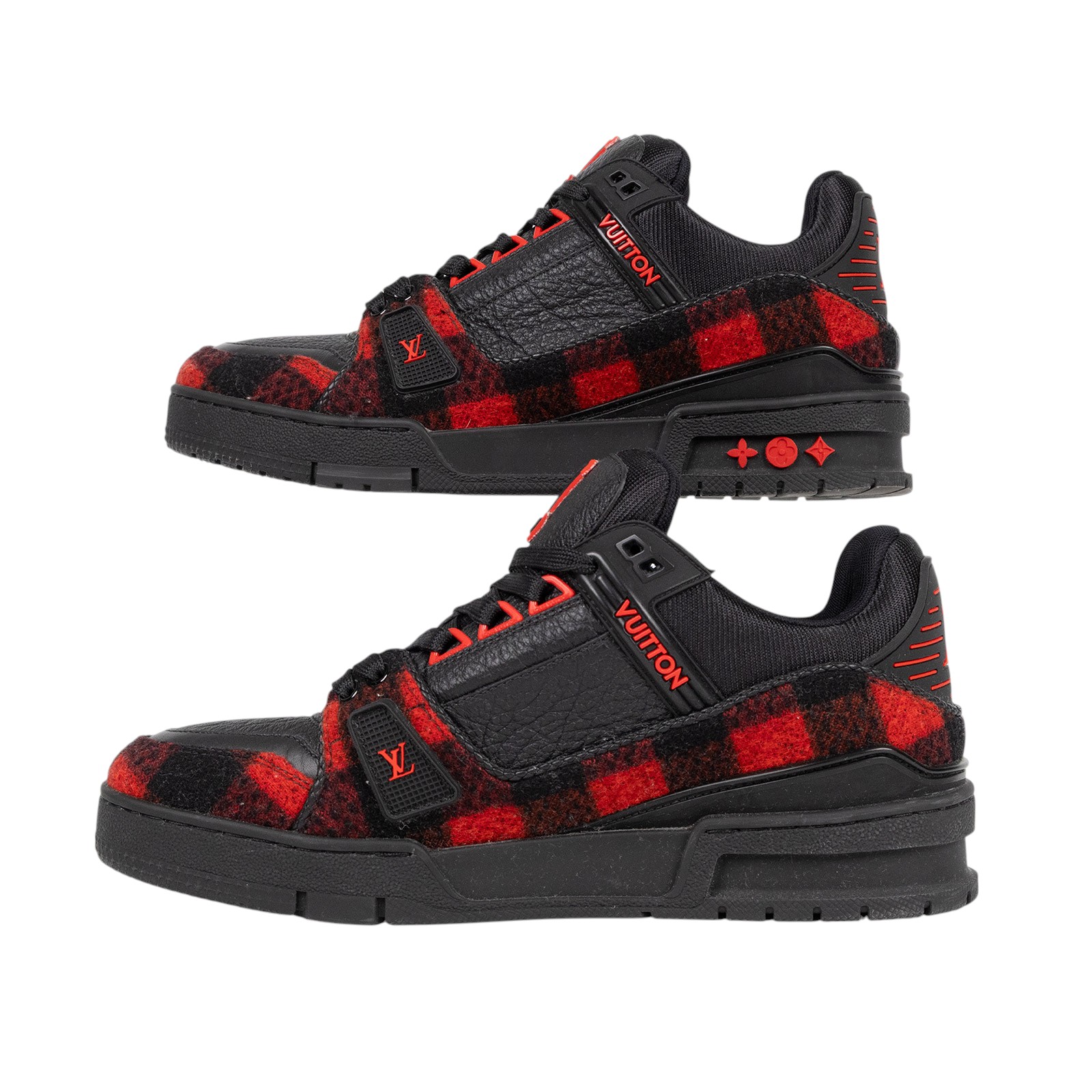 路易威登 LOUIS VUITTON LV Trainer 運動鞋 1AD7MT 黑紅格紋TRAINER#5 1/2 防塵袋