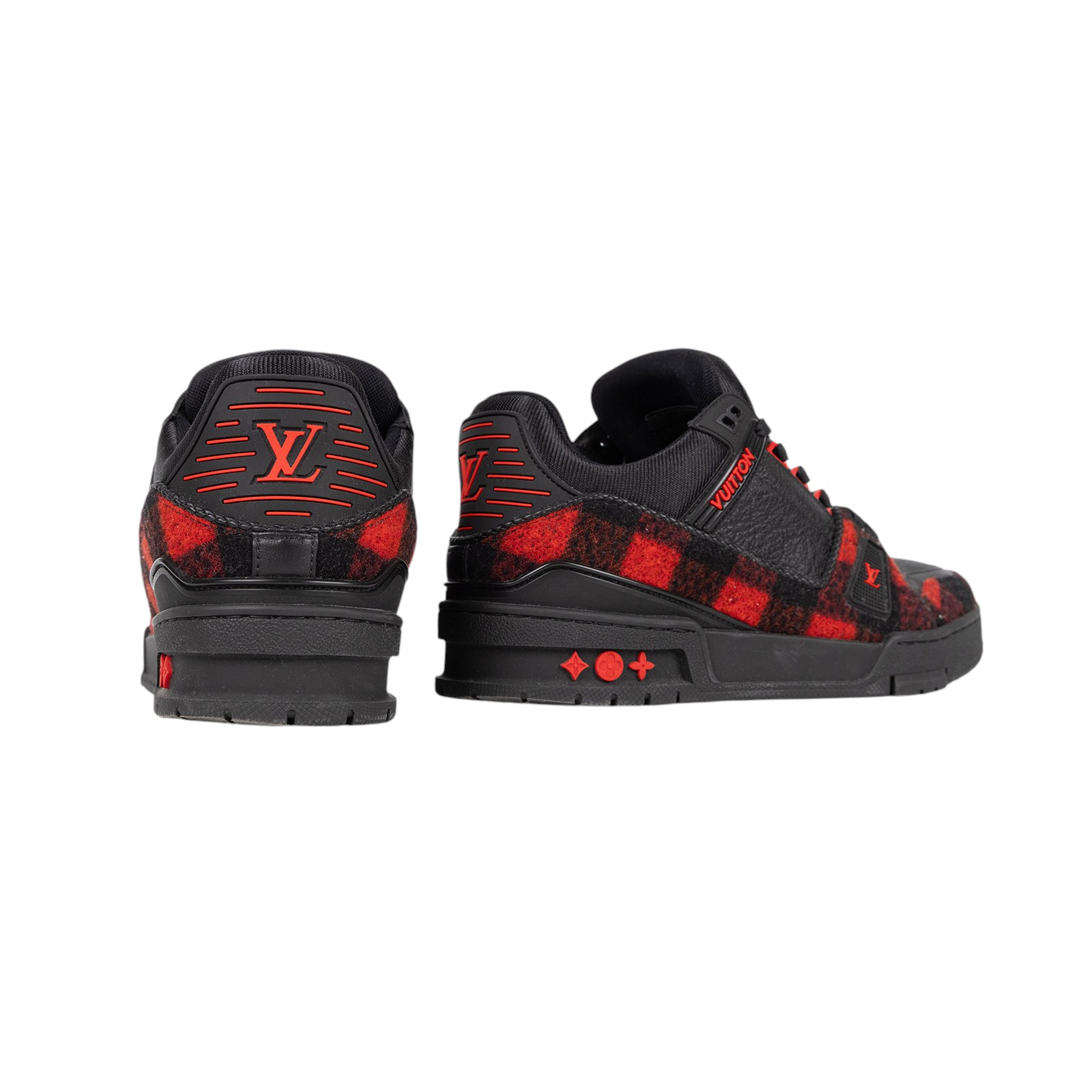路易威登 LOUIS VUITTON LV Trainer 運動鞋 1AD7MT 黑紅格紋TRAINER#5 1/2 防塵袋