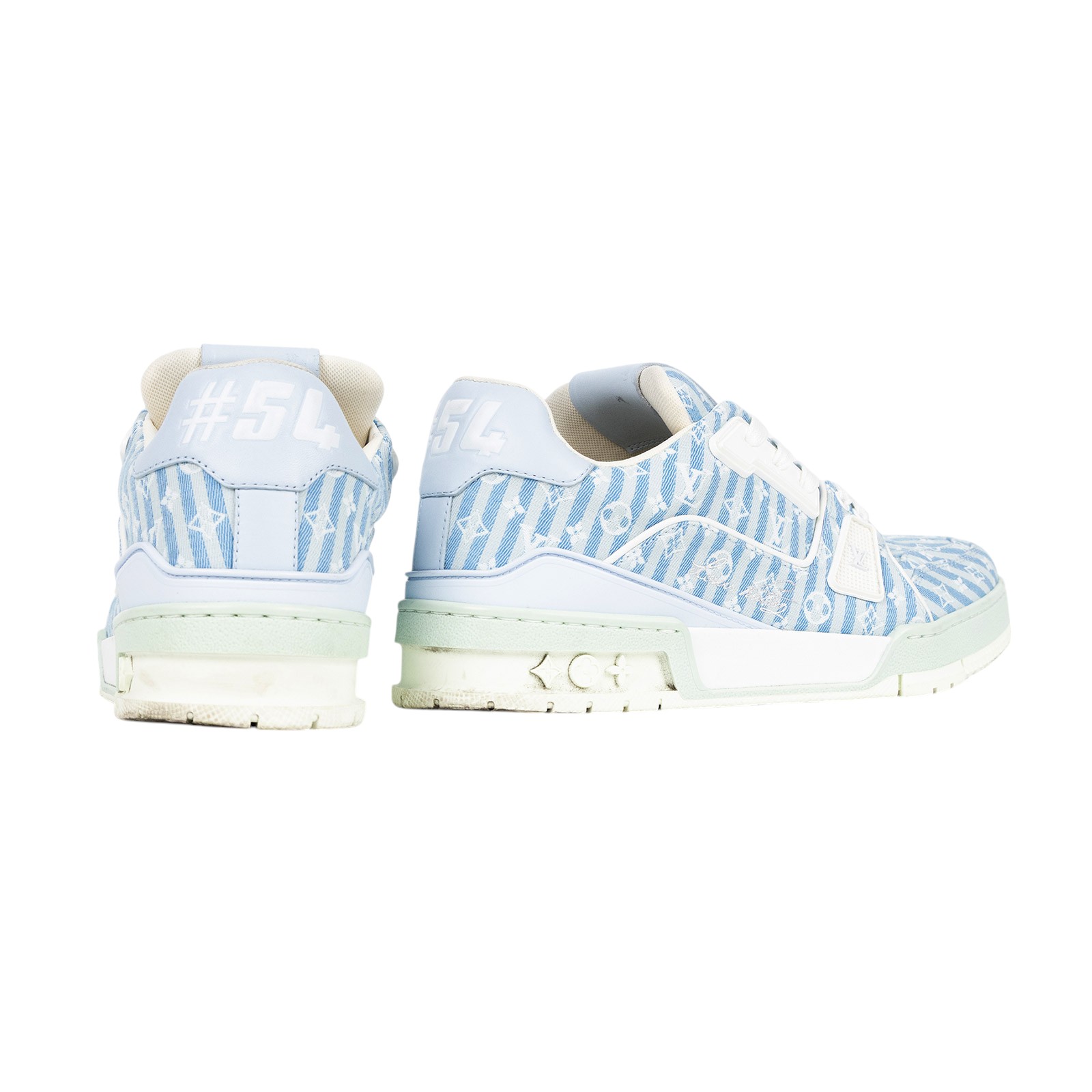 路易威登 LOUIS VUITTON LV Trainer 運動鞋 1ABG1K 淺藍條紋TRAINER#40 無附屬品