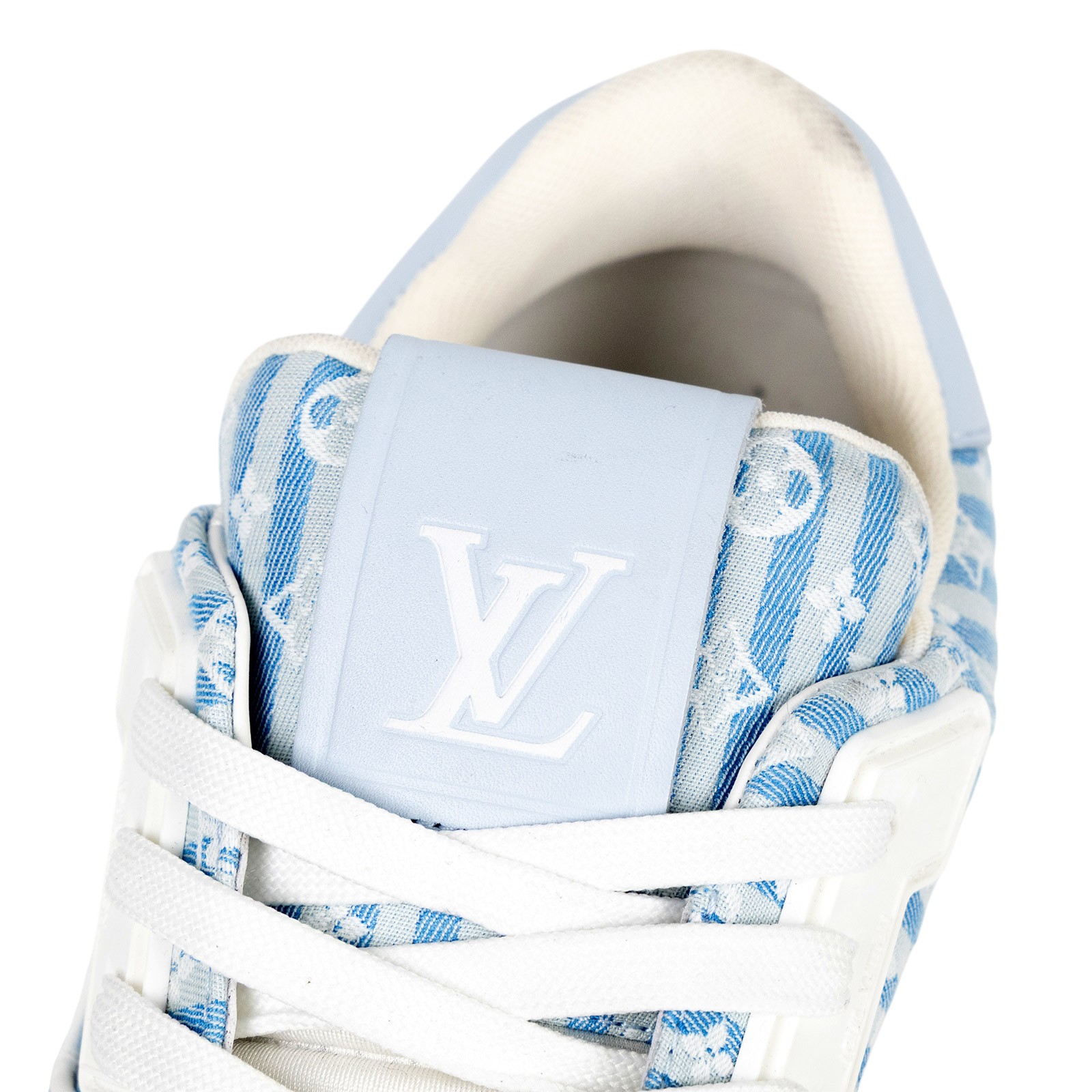 路易威登 LOUIS VUITTON LV Trainer 運動鞋 1ABG1K 淺藍條紋TRAINER#40 無附屬品