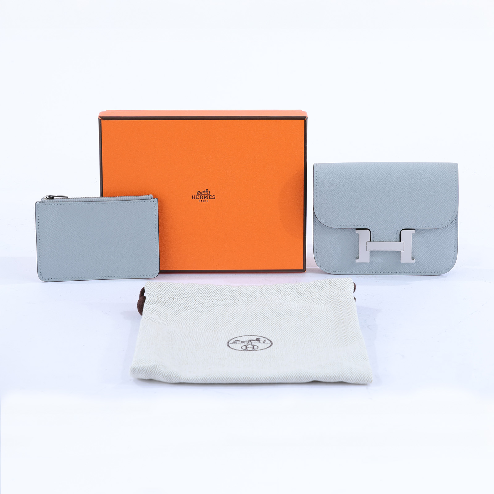 愛馬仕 Hermès Constance Bag Epsom 康康包 短夾 Slim  CNSLIM K AM 002 UH  原廠盒子/防塵袋/內袋