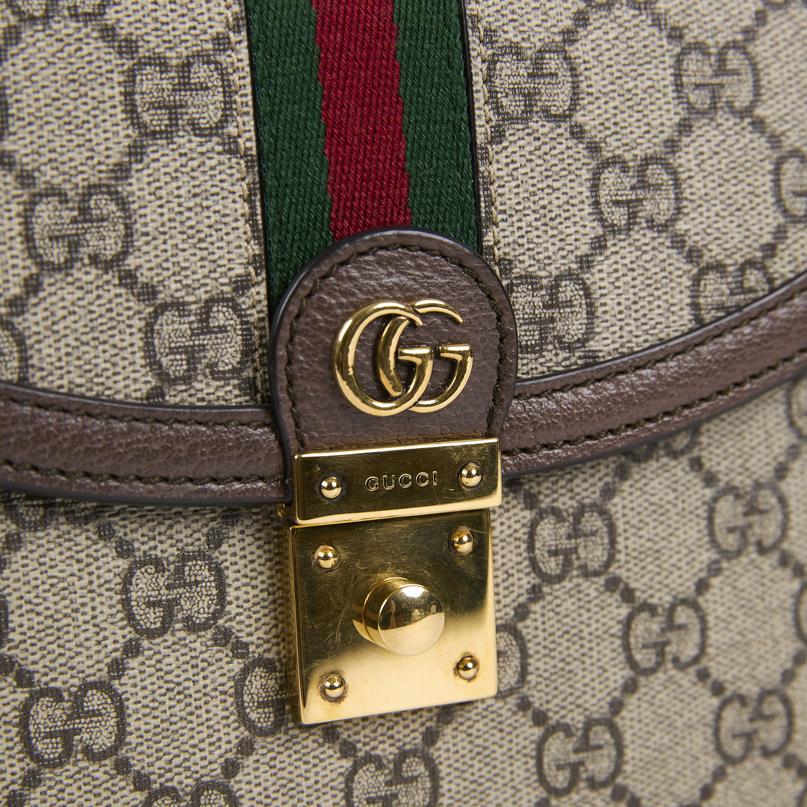 古馳 GUCCI GG Ophidia 織帶 小型 手提袋 651055 原花OPHODIA手提肩背包 防塵袋/背帶
