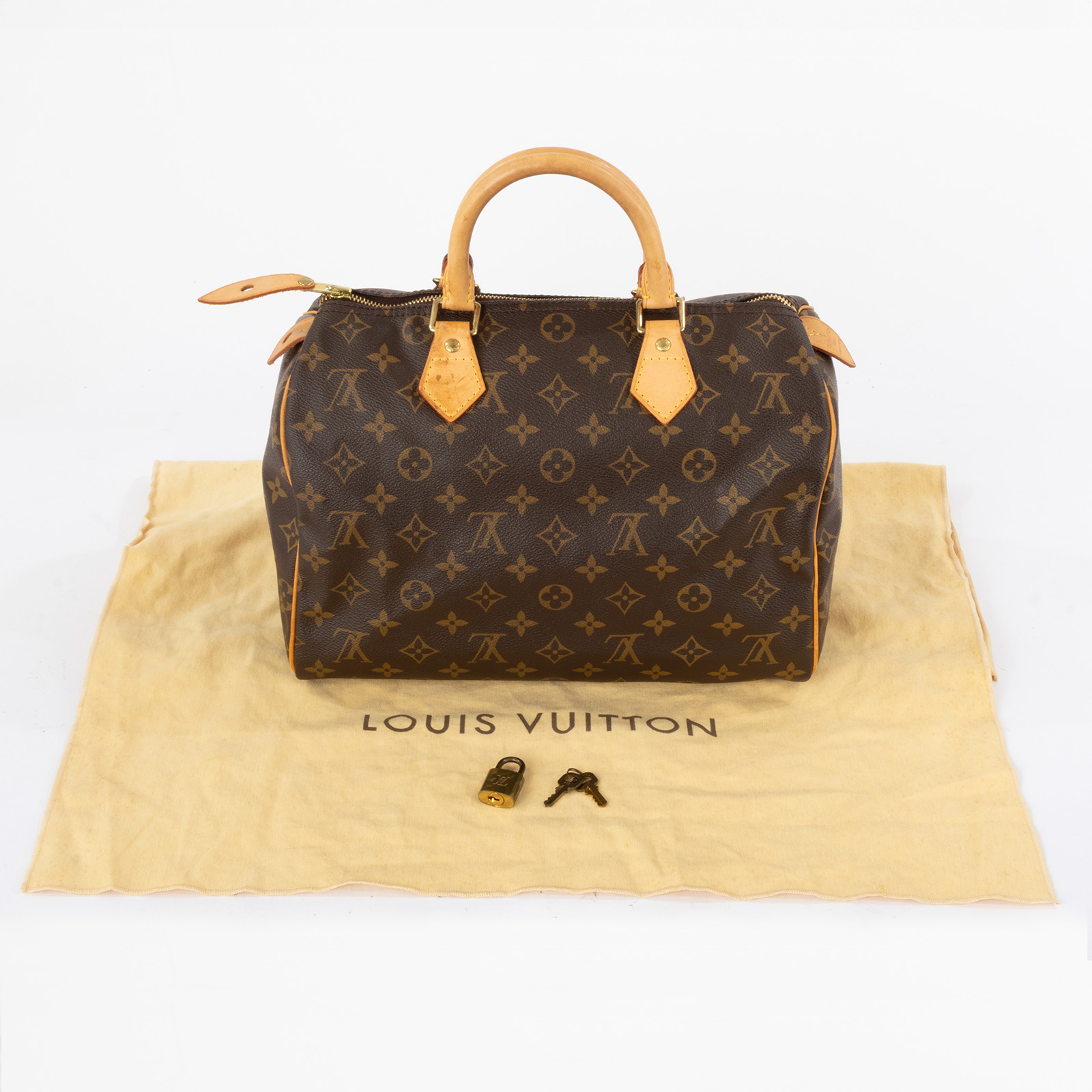 路易威登 LOUIS VUITTON Speedy 30 舊款 手提波士頓包 經典帆布 M41526 原花SPEEDY30 防塵袋/鎖組