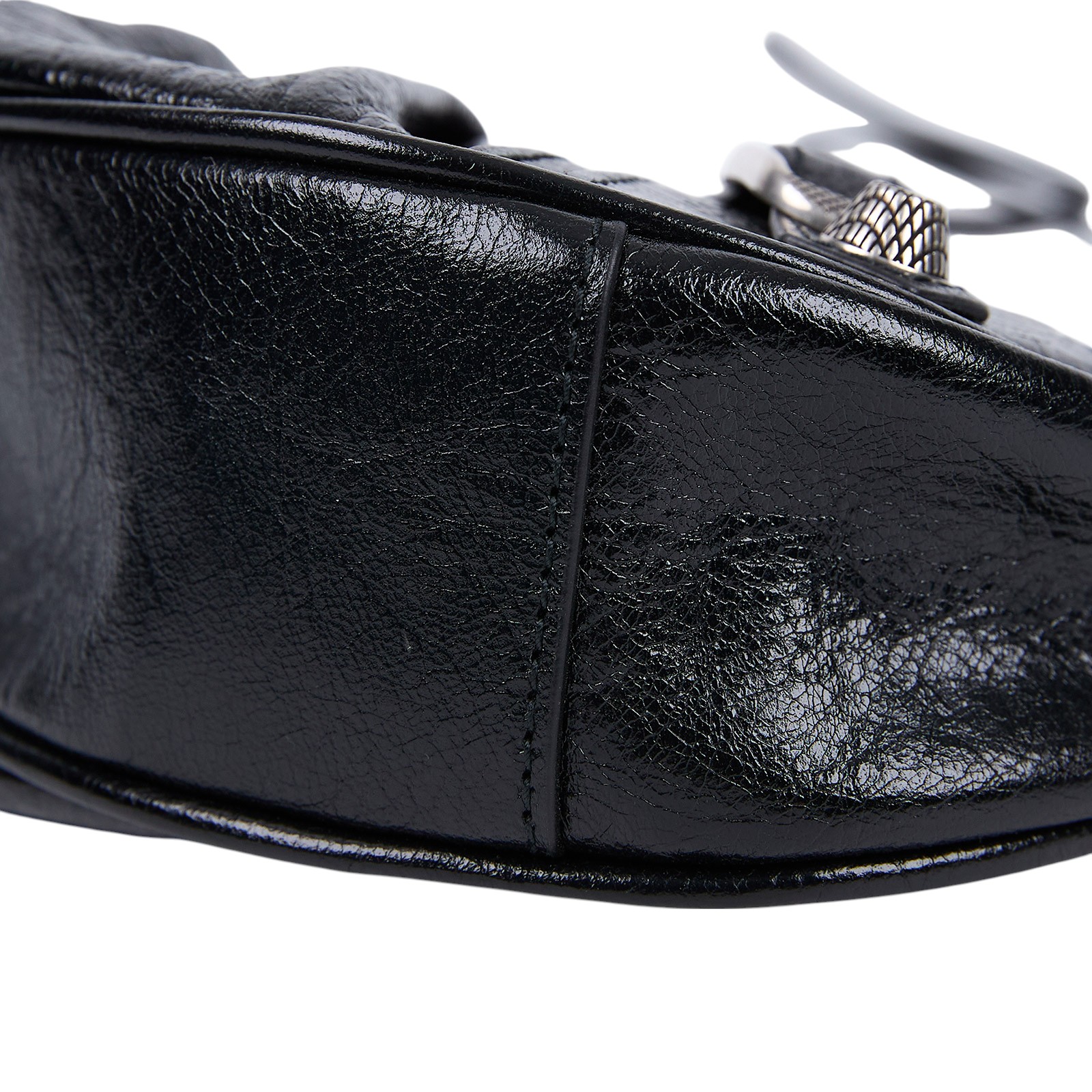 巴黎世家 BALENCIAGA Le cagole XS 半月 可頌包 712813 黑LE CAGOLE XS機車包 防塵袋/內袋/鏡子
