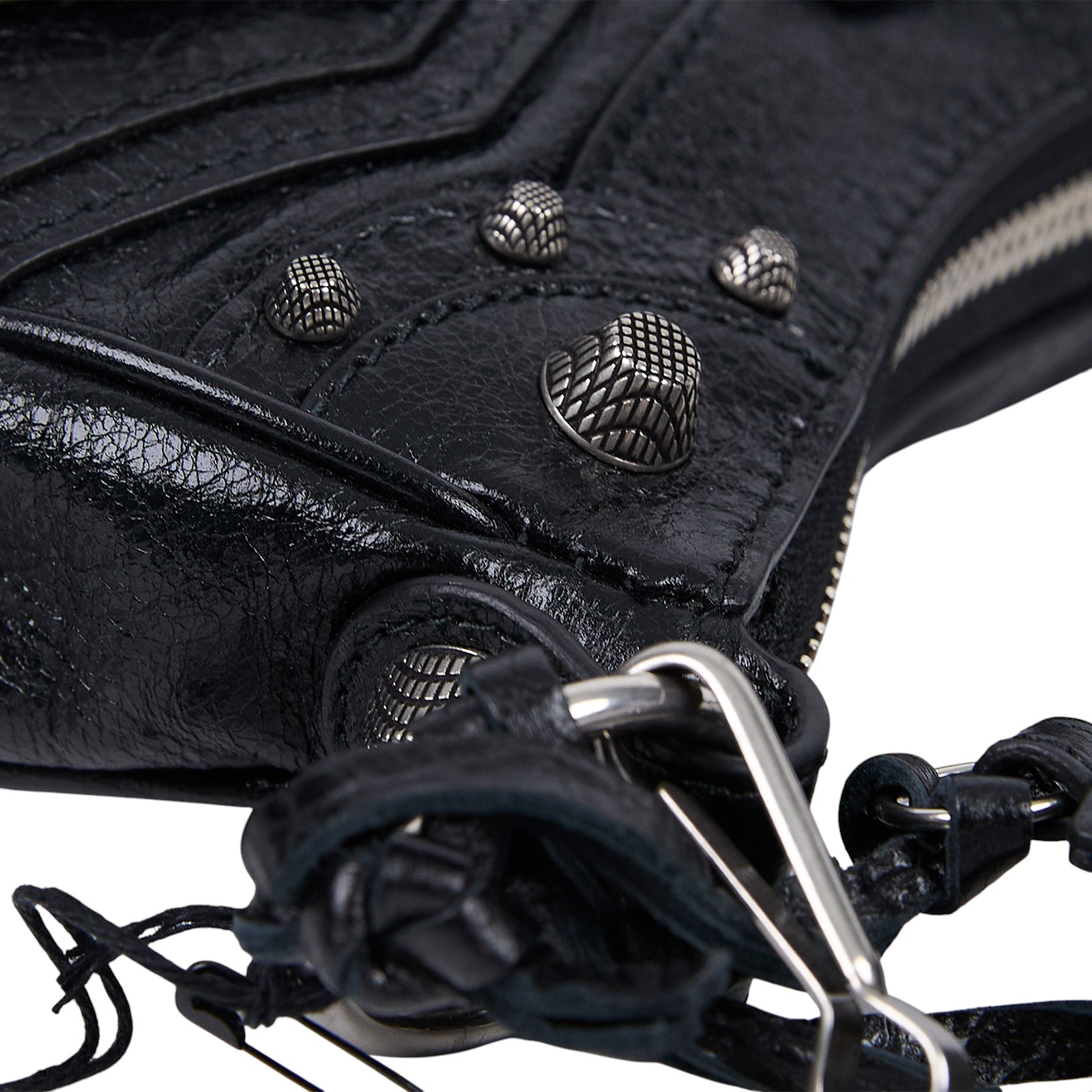巴黎世家 BALENCIAGA Le cagole XS 半月 可頌包 712813 黑LE CAGOLE XS機車包 防塵袋/內袋/鏡子