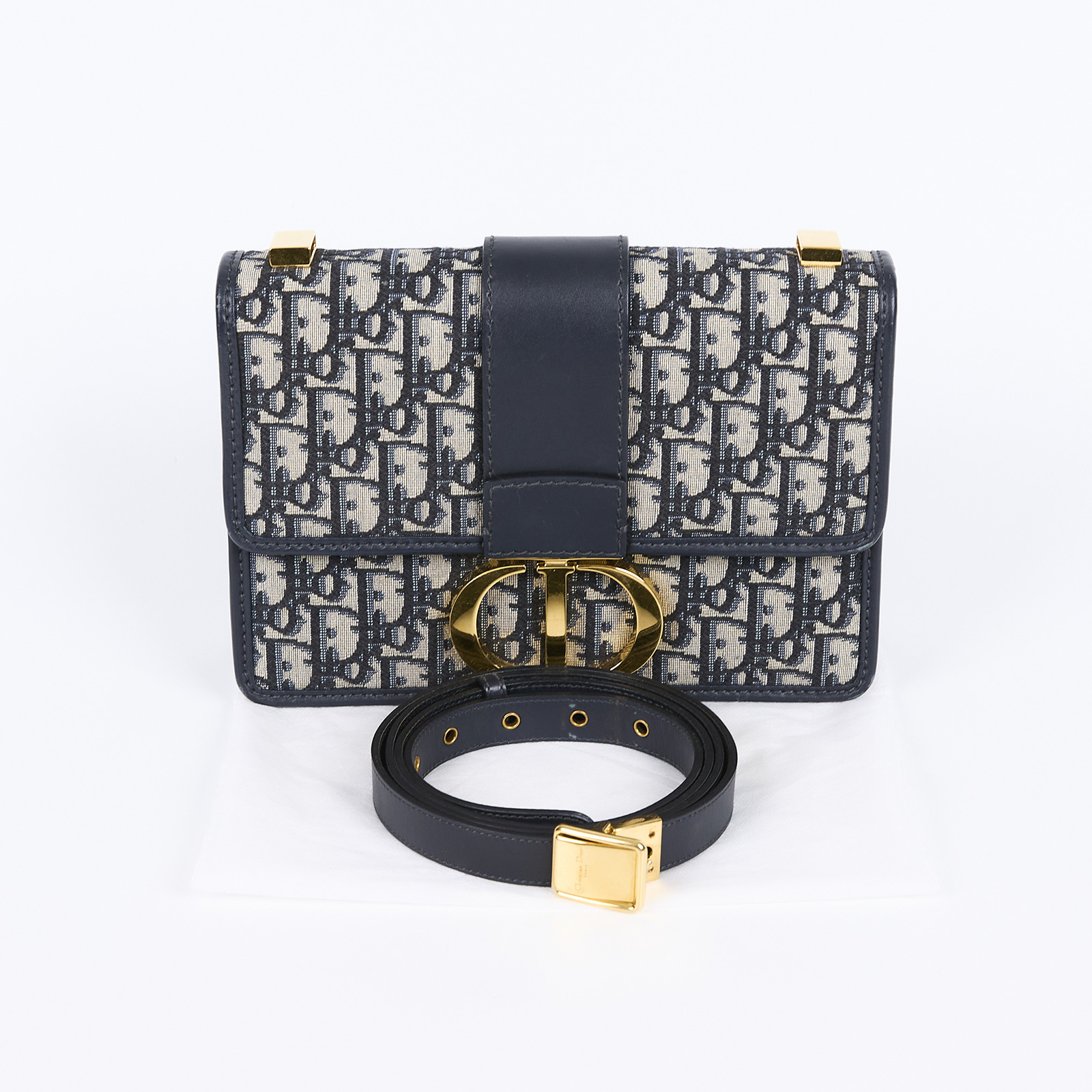 迪奧 CHRISTIAN DIOR 30 Montaigne 包 M9203UTZQ 藍緹花蒙田30 無附屬品