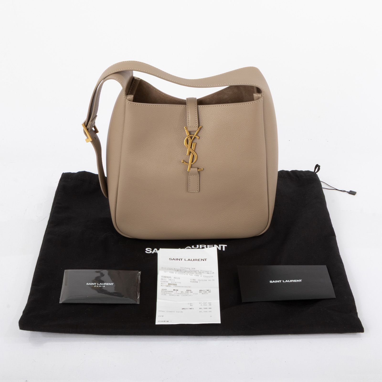 聖羅蘭 YSL SAINT LAURENT LE 5 À 7 小型 粒面皮革 柔軟 手袋 手提包 713938AAAUQ  防塵袋/購買證明