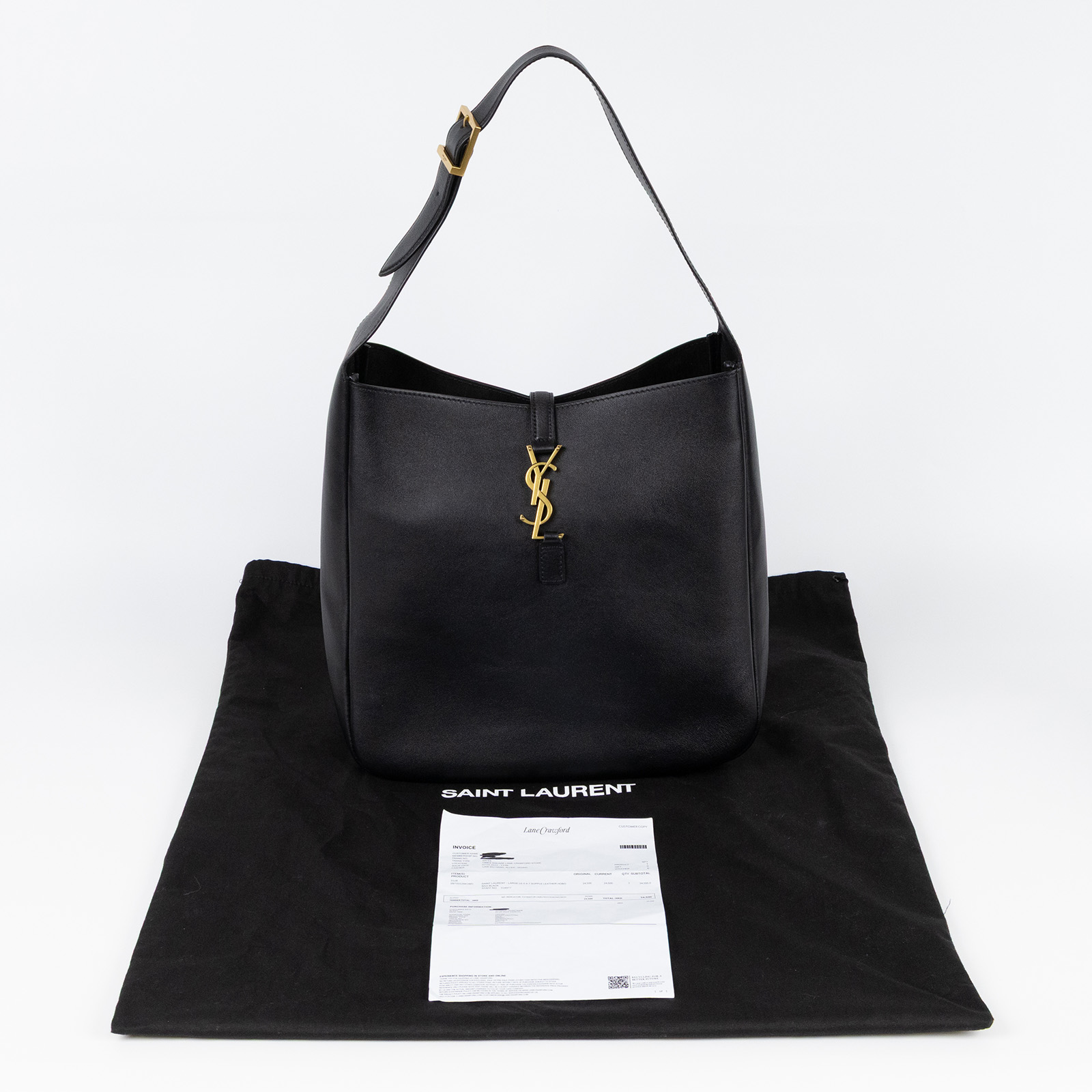 聖羅蘭 YSL SAINT LAURENT LE 5 À 7 滑面皮革 柔軟 大型 手袋 手提 肩背包 753837AAAUQ  防塵袋/購買證明