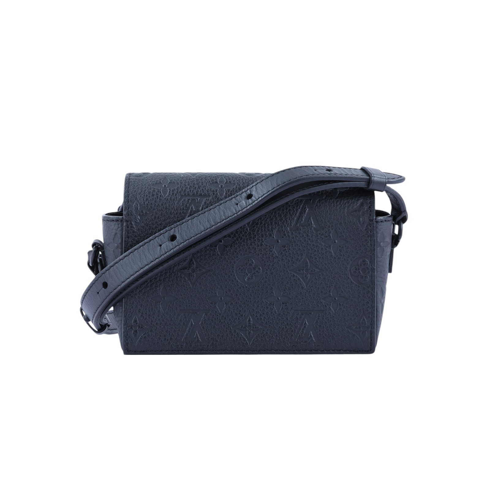 路易威登 LOUIS VUITTON Steamer 隨身 錢包 黑色 M81746 晶片款 黑原花壓紋STEAMER肩背包 原廠盒子/防塵袋/購買證明