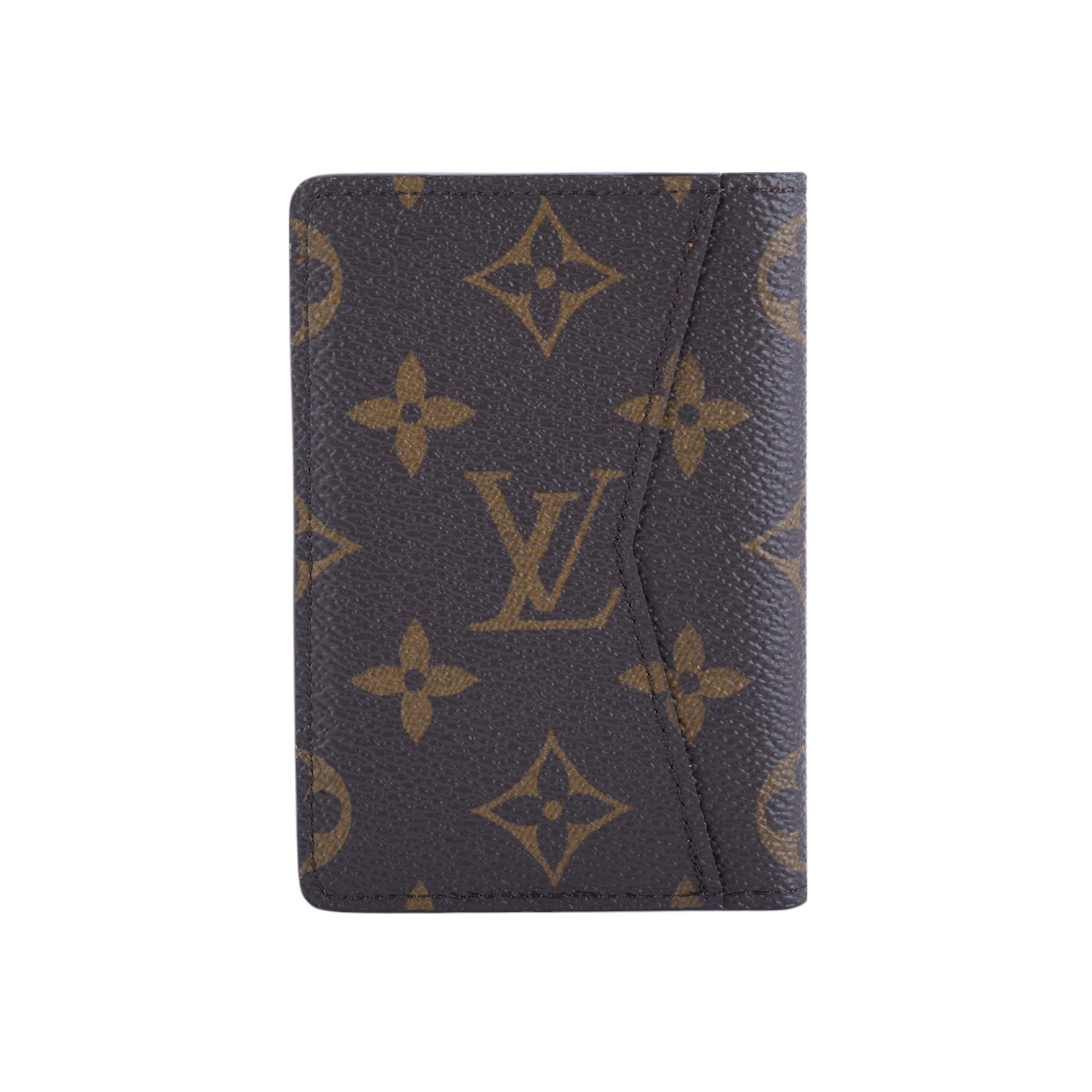 路易威登 LOUIS VUITTON 袋裝萬用錢包 經典帆布 M60502 晶片款 原花對開卡夾 原廠盒子/防塵袋