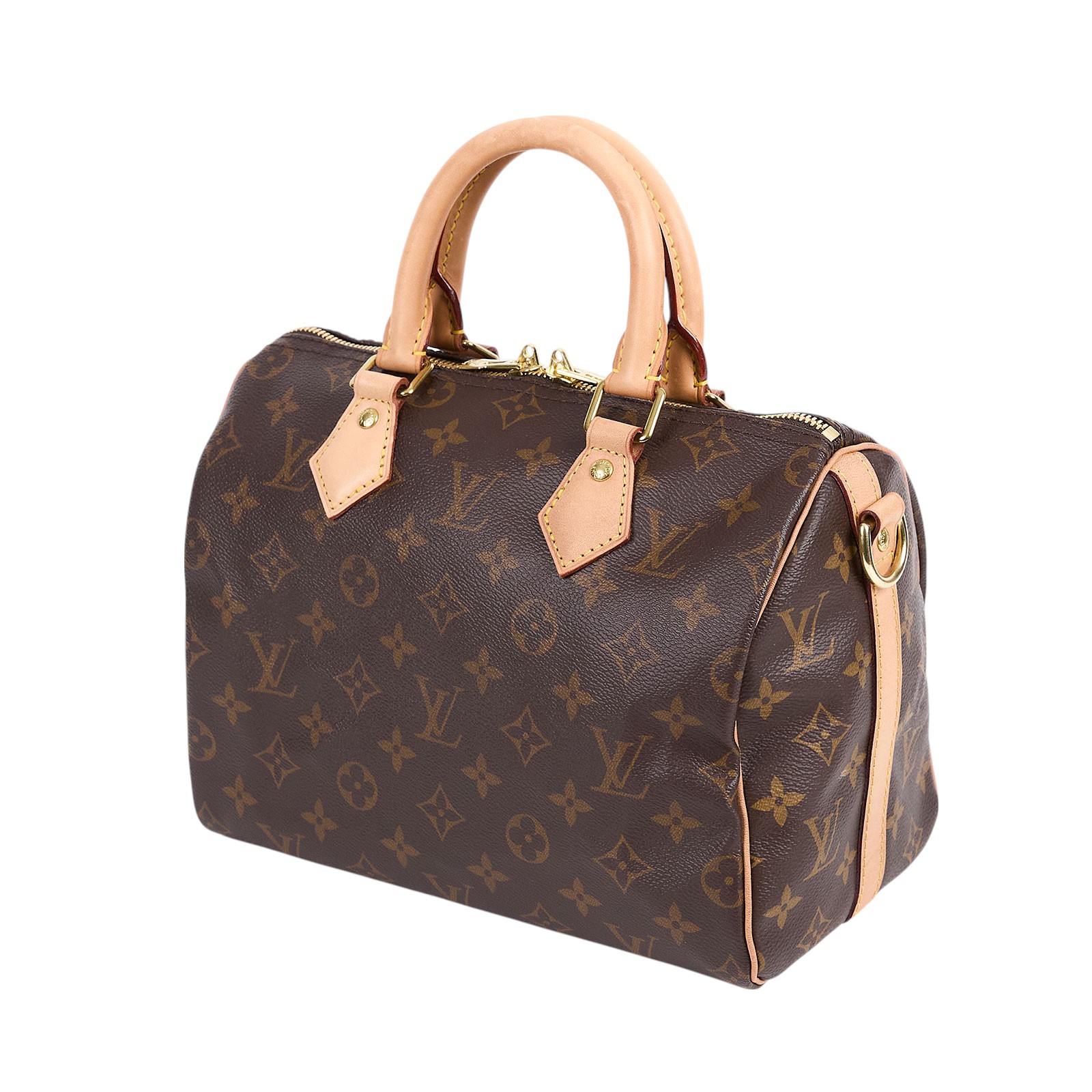 路易威登 LOUIS VUITTON Speedy Bandoulière  25 經典帆布 手提 斜背 波士頓包 M41113  背帶/鎖組