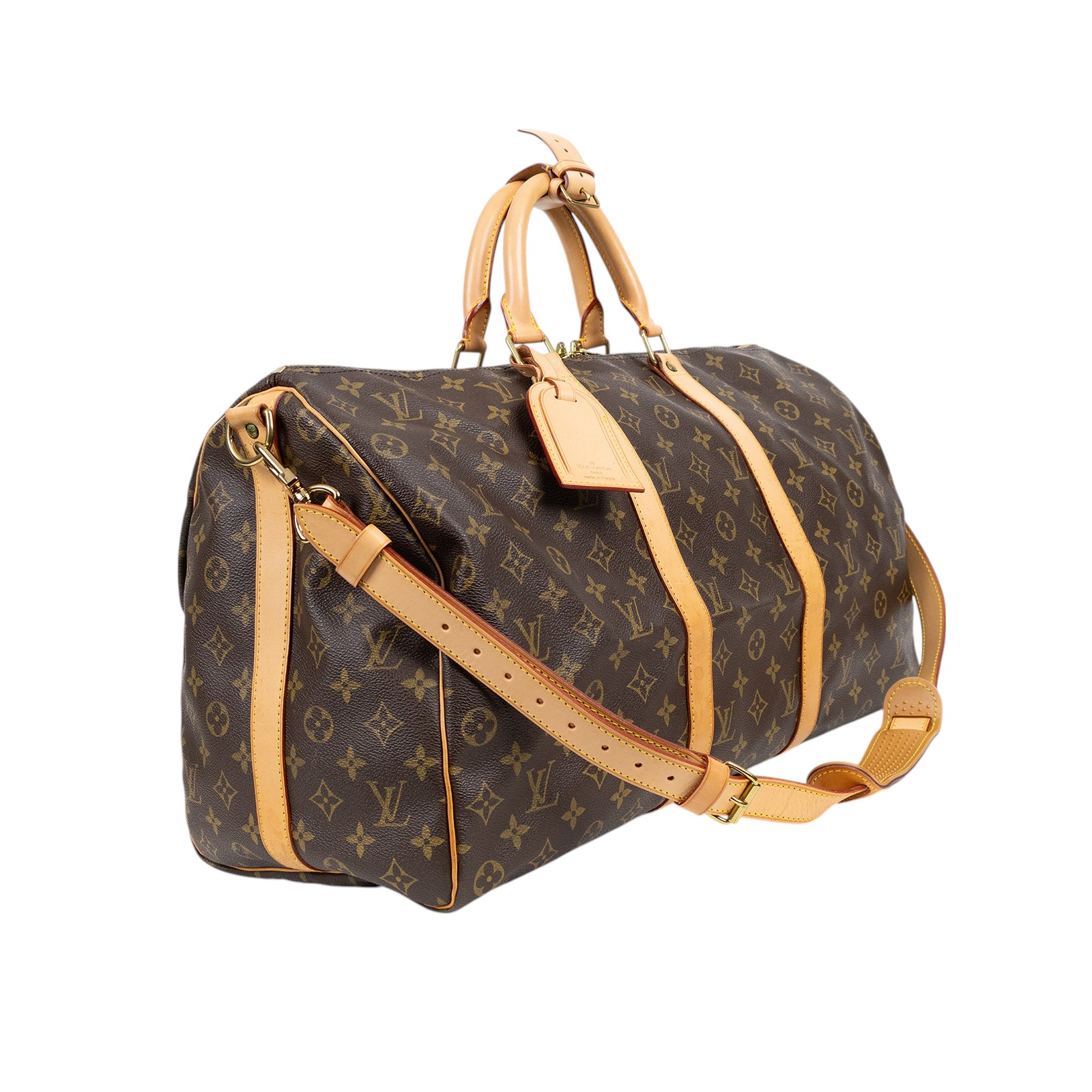 路易威登 LOUIS VUITTON Keepall Bandoulière 50 Monogram經典帆布 波士頓包  旅行袋 M41416  防塵袋/背帶/吊牌