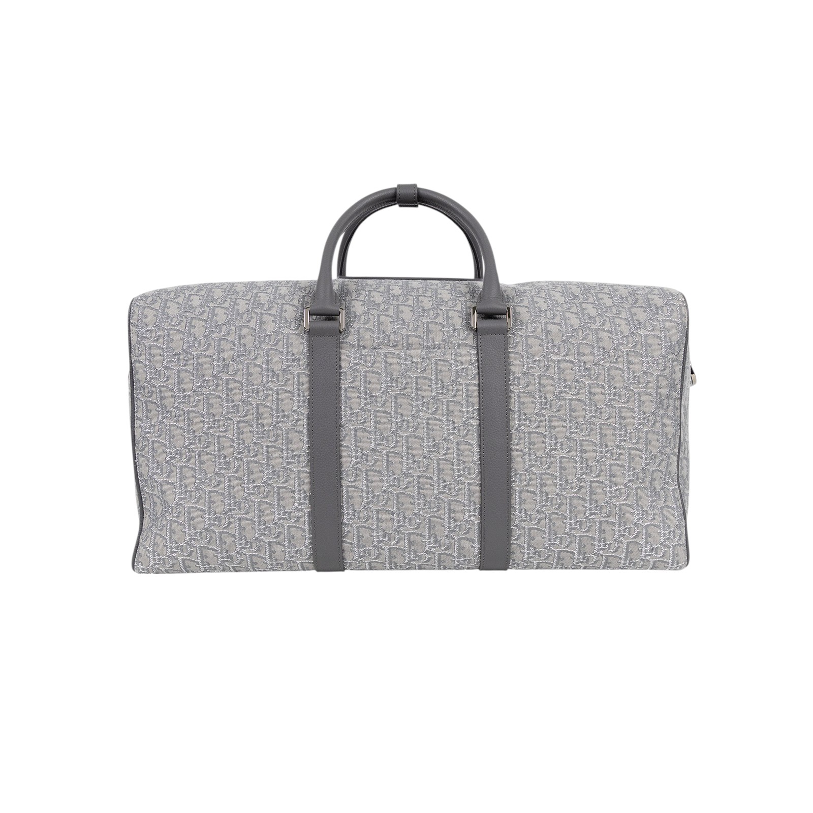 迪奧 CHRISTIAN DIOR Lingot 50 旅行袋 波士頓包 1ADDU120DOS 灰銀OBLIQUE LINGOT行李袋 防塵袋/背帶