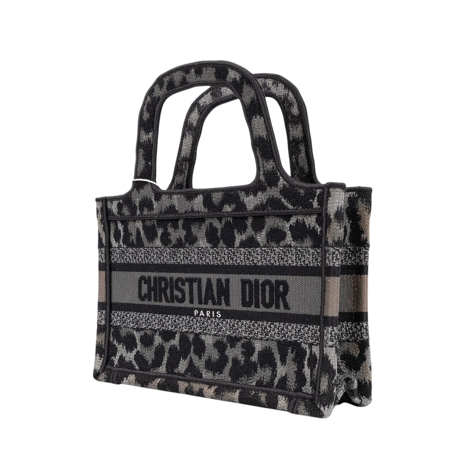 迪奧 CHRISTIAN DIOR Book Tote 迷你 手提 托特包 S5475ZRHM 黑灰豹紋BOOKTOTE手提包MINI 防塵袋