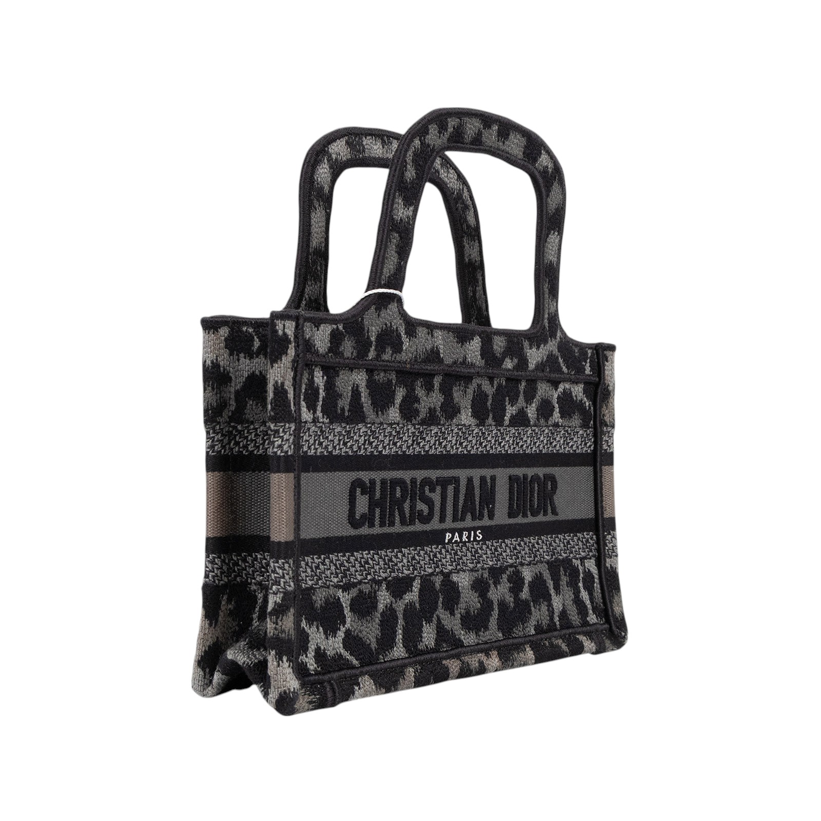 迪奧 CHRISTIAN DIOR Book Tote 迷你 手提 托特包 S5475ZRHM 黑灰豹紋BOOKTOTE手提包MINI 防塵袋