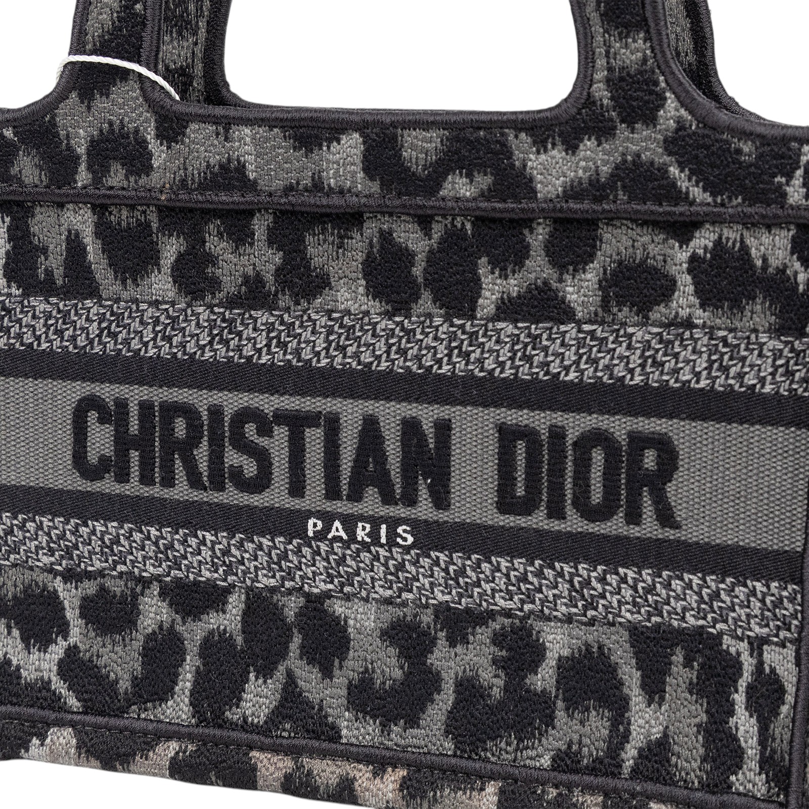 迪奧 CHRISTIAN DIOR Book Tote 迷你 手提 托特包 S5475ZRHM 黑灰豹紋BOOKTOTE手提包MINI 防塵袋