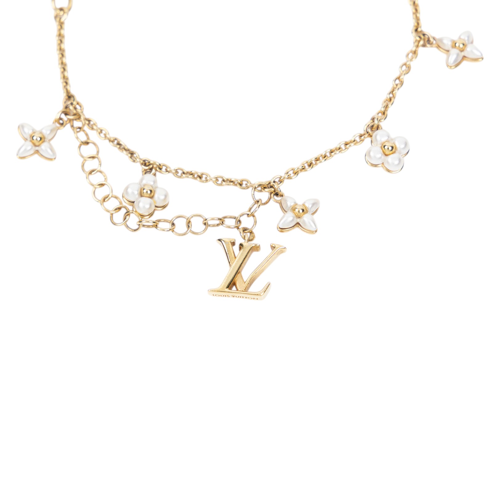 路易威登 LOUIS VUITTON LV Floragram 手鐲 M0940A Floragram珍珠花花手鍊 原廠盒子/防塵袋