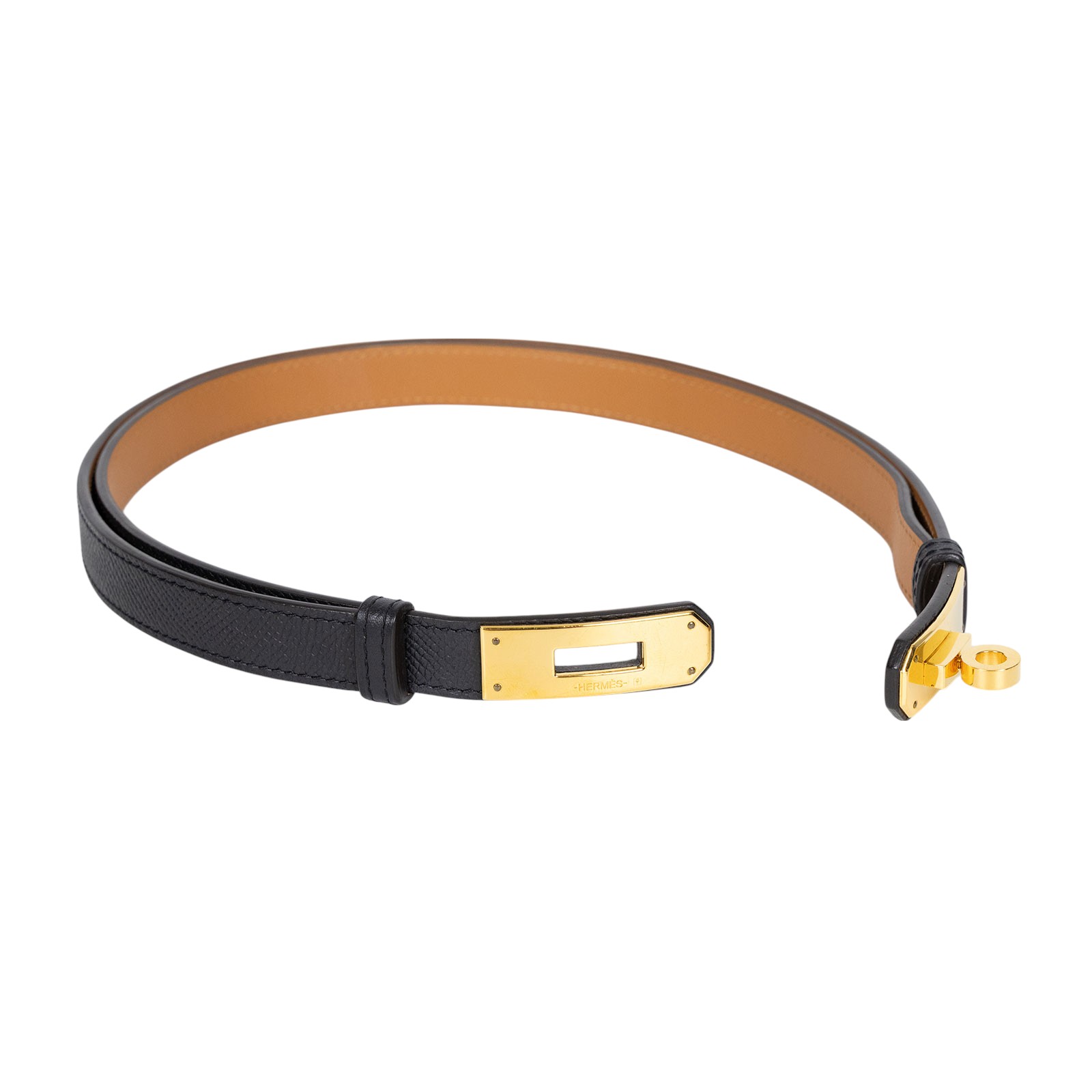 愛馬仕 Hermès Kelly 18 腰帶 KL18B Y FM 300 PM Y刻黑KELLY皮帶 原廠盒子