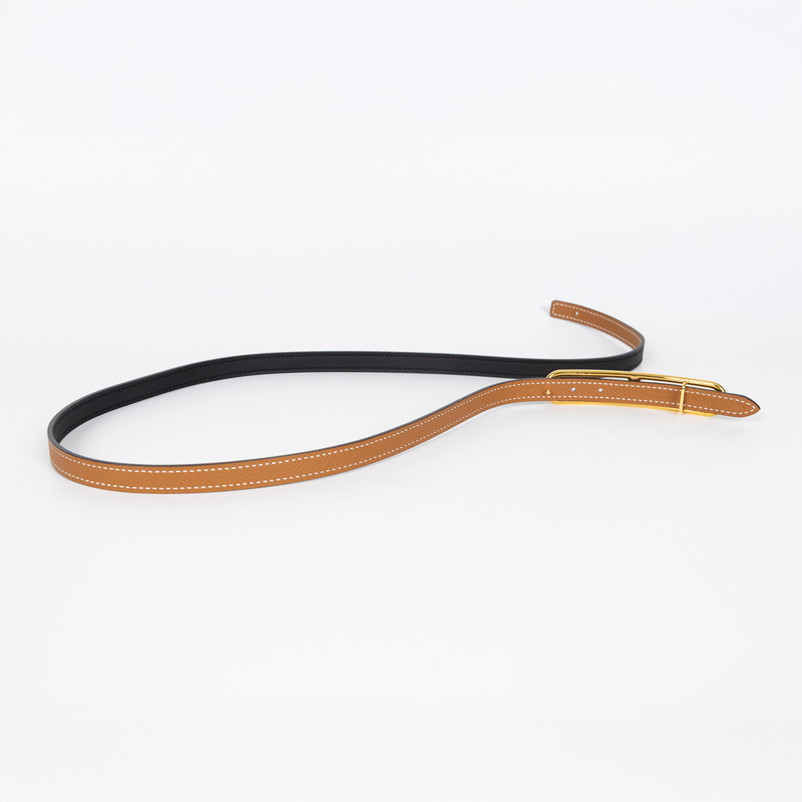 愛馬仕 Hermès Roulis 皮帶釦 雙面皮腰帶 1.3 cm ROB_85 W FM 150 W刻黑金棕雙面ROULIS皮帶#85 防塵袋