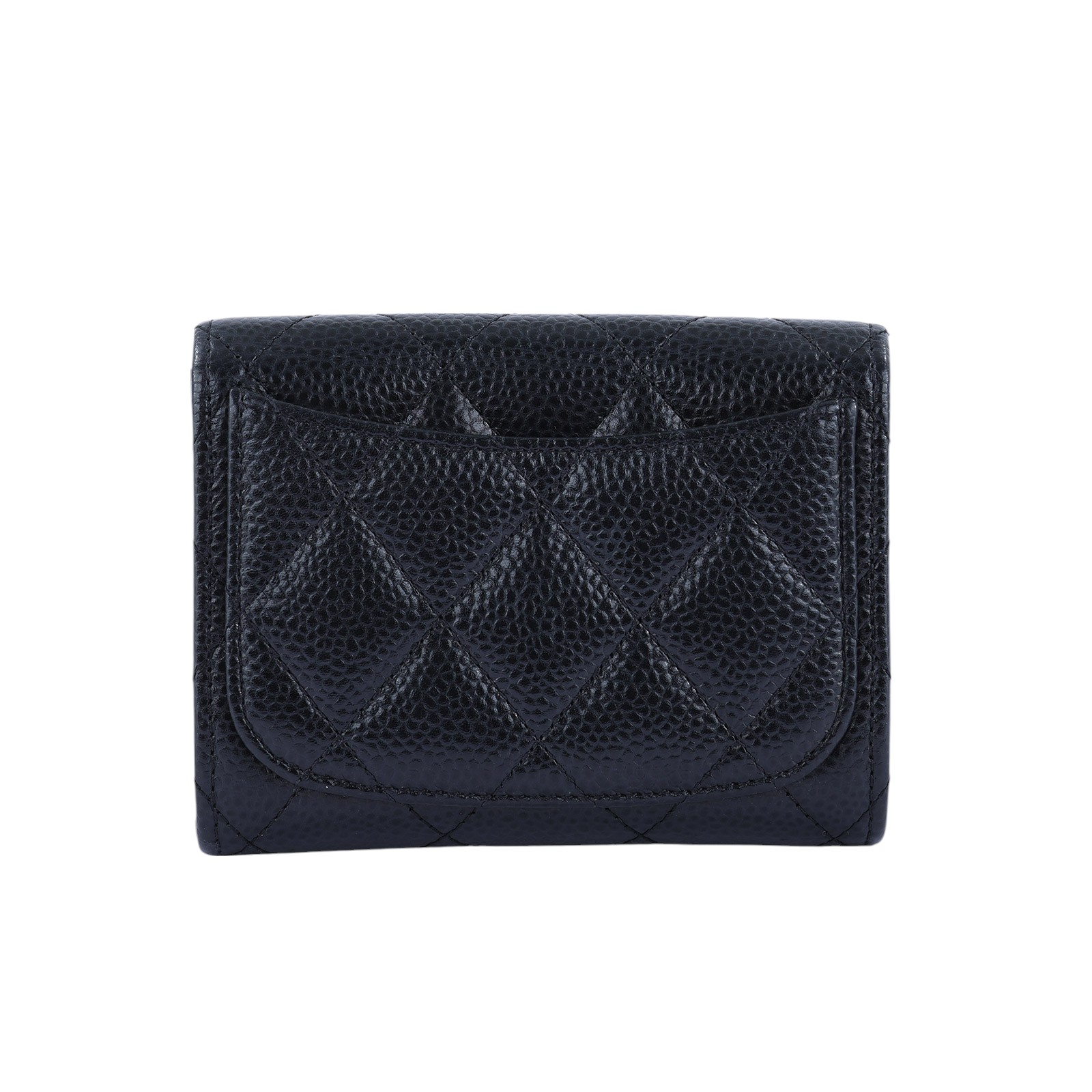 香奈兒 CHANEL 錢包 零錢包 卡夾 AP0220 21開 黑金荔枝雙層卡包 無附屬品