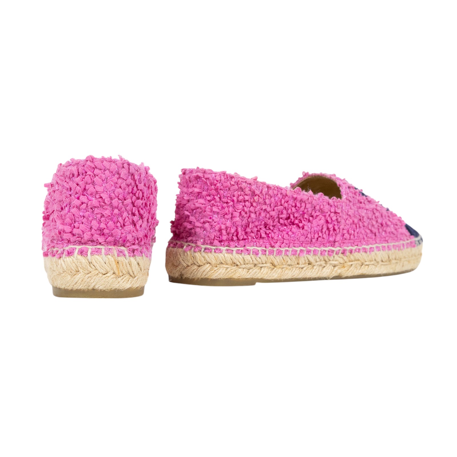 香奈兒 CHANEL Espadrilles 漁夫鞋 G29762_39 粉毛尼鉛筆鞋#39 原廠盒子/防塵袋