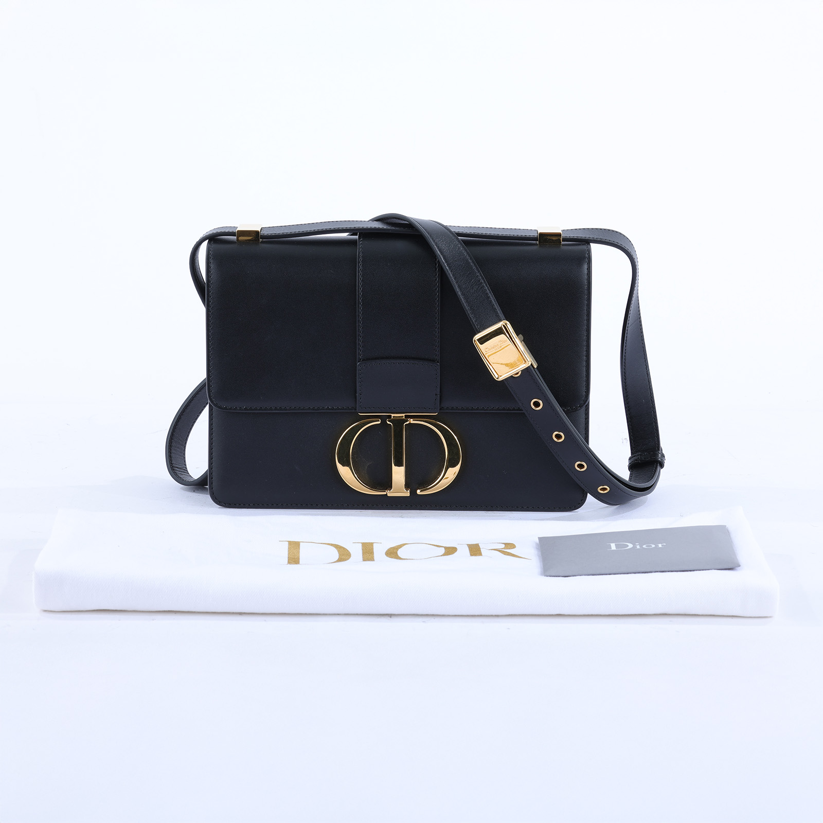 迪奧 CHRISTIAN DIOR 30 Montaigne 包 M9203UMOS 黑金蒙田30 防塵袋/保證卡