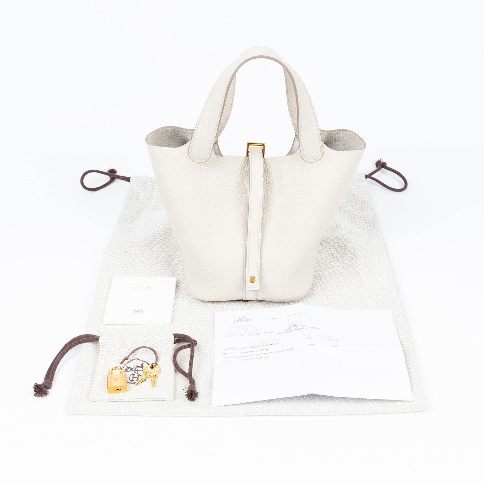 愛馬仕 Hermès Picotin Lock 18 菜籃子包 PT18 H056289CC/W PU 007 NI  防塵袋2/鎖組/購買證明影本