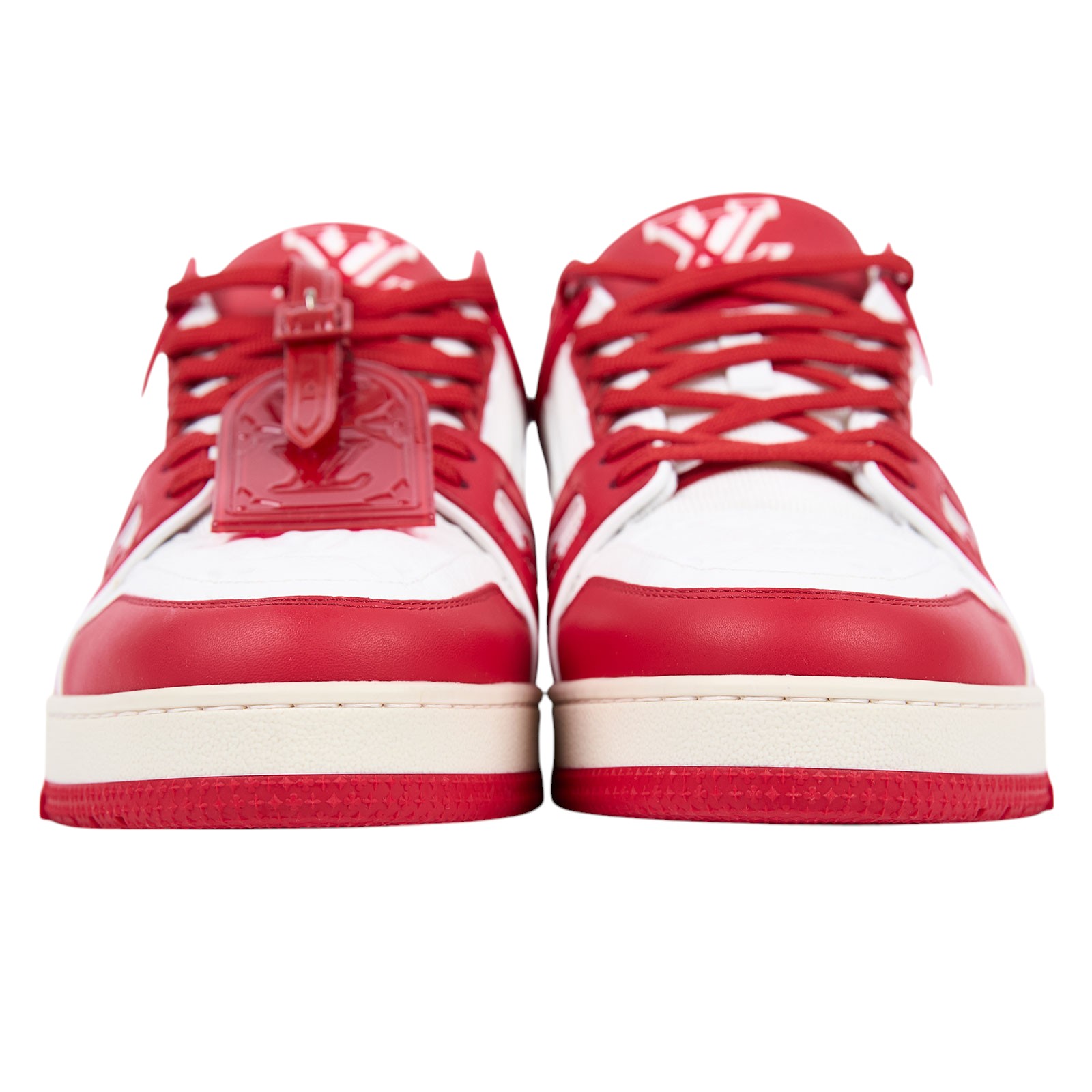 路易威登 LOUIS VUITTON LV Trainer RED 公益運動鞋 1A8PJZ  原廠盒子/防塵袋2/鞋帶/購買證明/發票