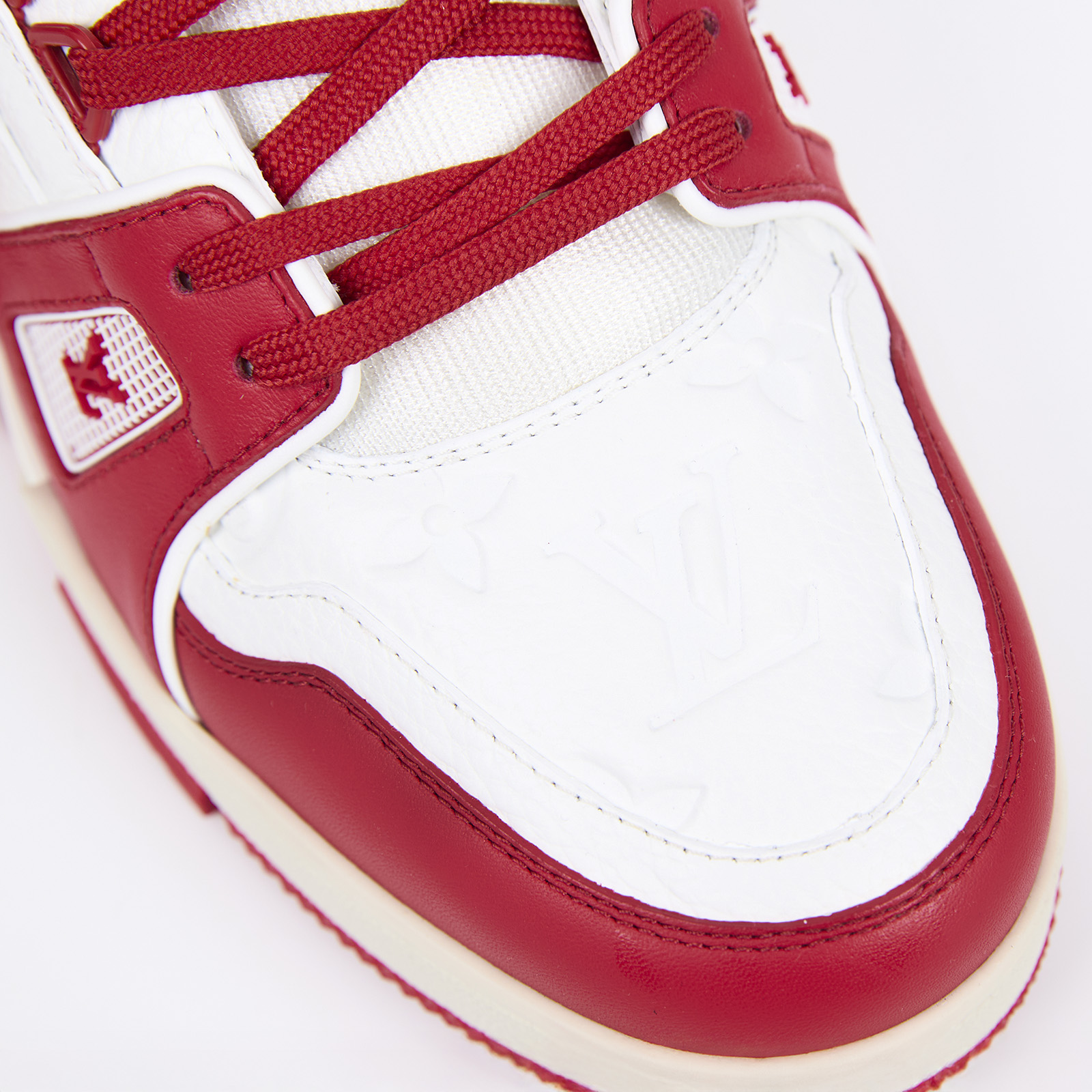 路易威登 LOUIS VUITTON LV Trainer RED 公益運動鞋 1A8PJZ  原廠盒子/防塵袋2/鞋帶/購買證明/發票