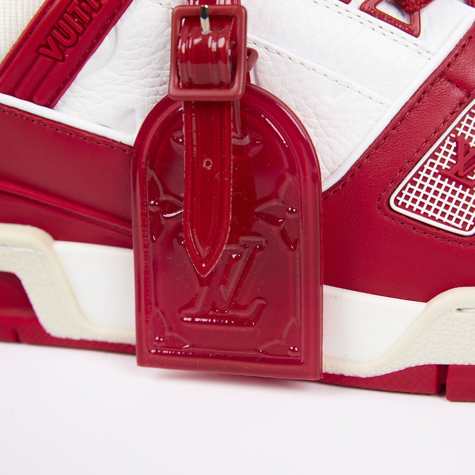 路易威登 LOUIS VUITTON LV Trainer RED 公益運動鞋 1A8PJZ  原廠盒子/防塵袋2/鞋帶/購買證明/發票