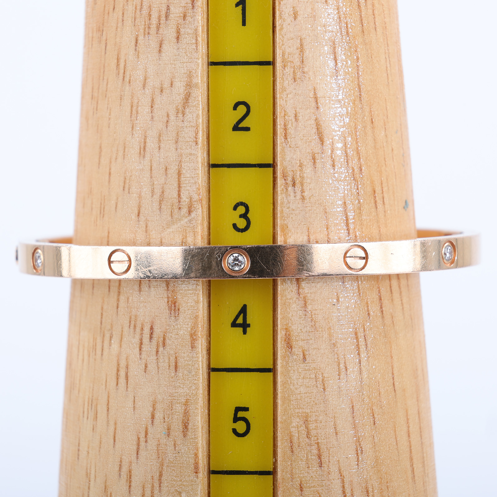 卡地亞 CARTIER Love 手環 經典款 6顆鑽石 B6047615 RG 6P LOVE手環#15 新款細版 原廠盒子2/保證卡/購買證明