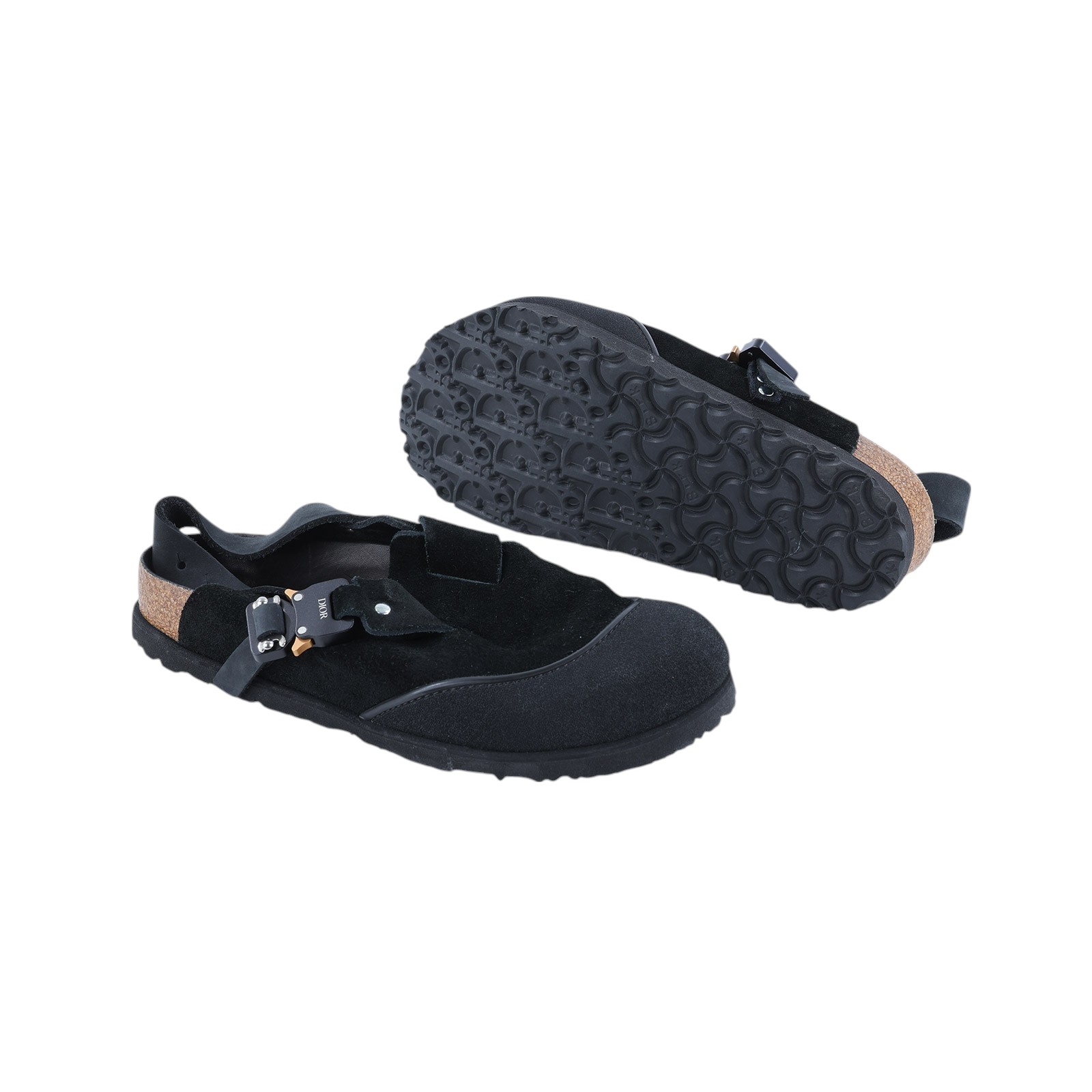 迪奧 CHRISTIAN DIOR Dior By Birkenstock 聯名 勃肯鞋 3SA116ZSD_H900_37 黑勃肯拖鞋#37 無附屬品