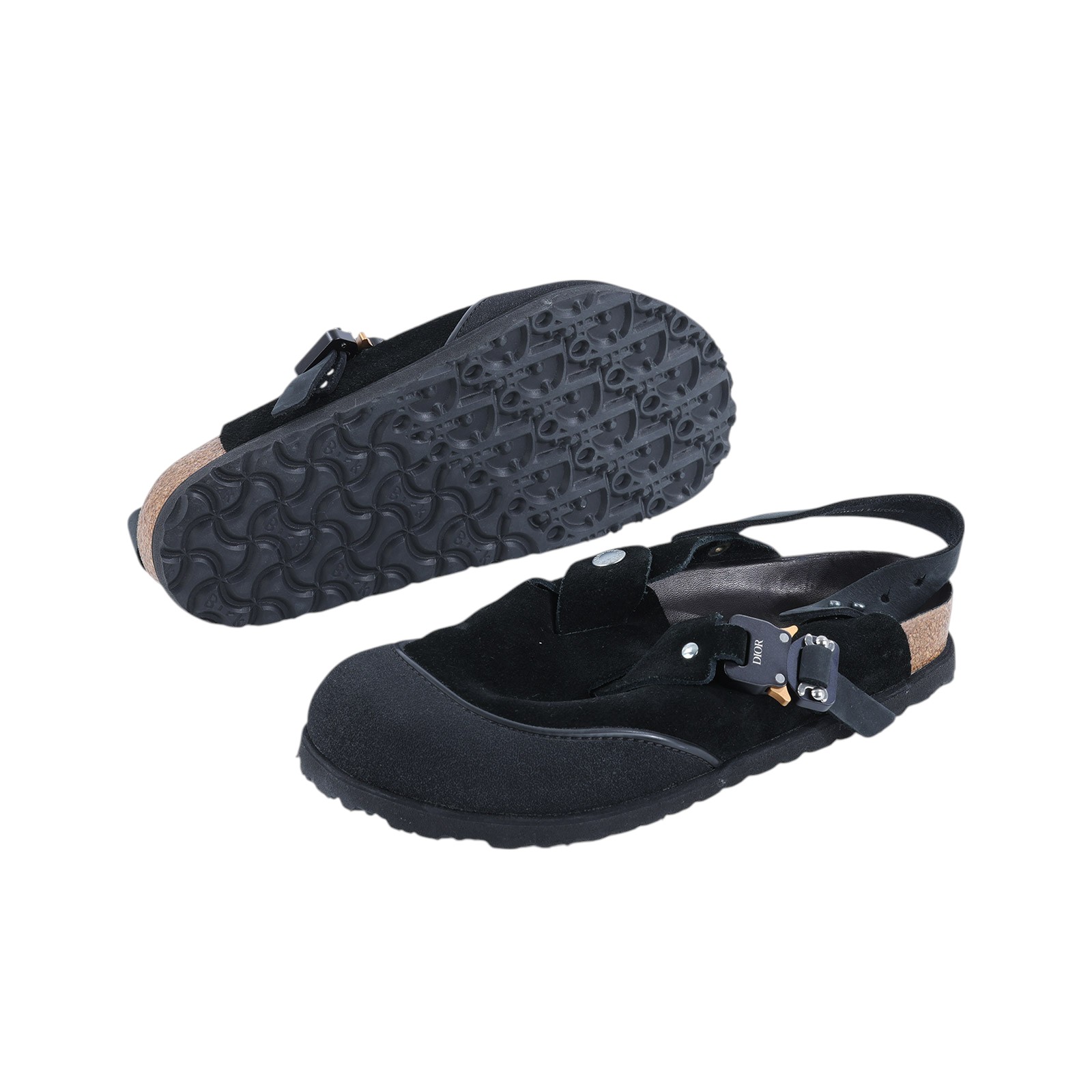 迪奧 CHRISTIAN DIOR Dior By Birkenstock 聯名 勃肯鞋 3SA116ZSD_H900_37 黑勃肯拖鞋#37 無附屬品