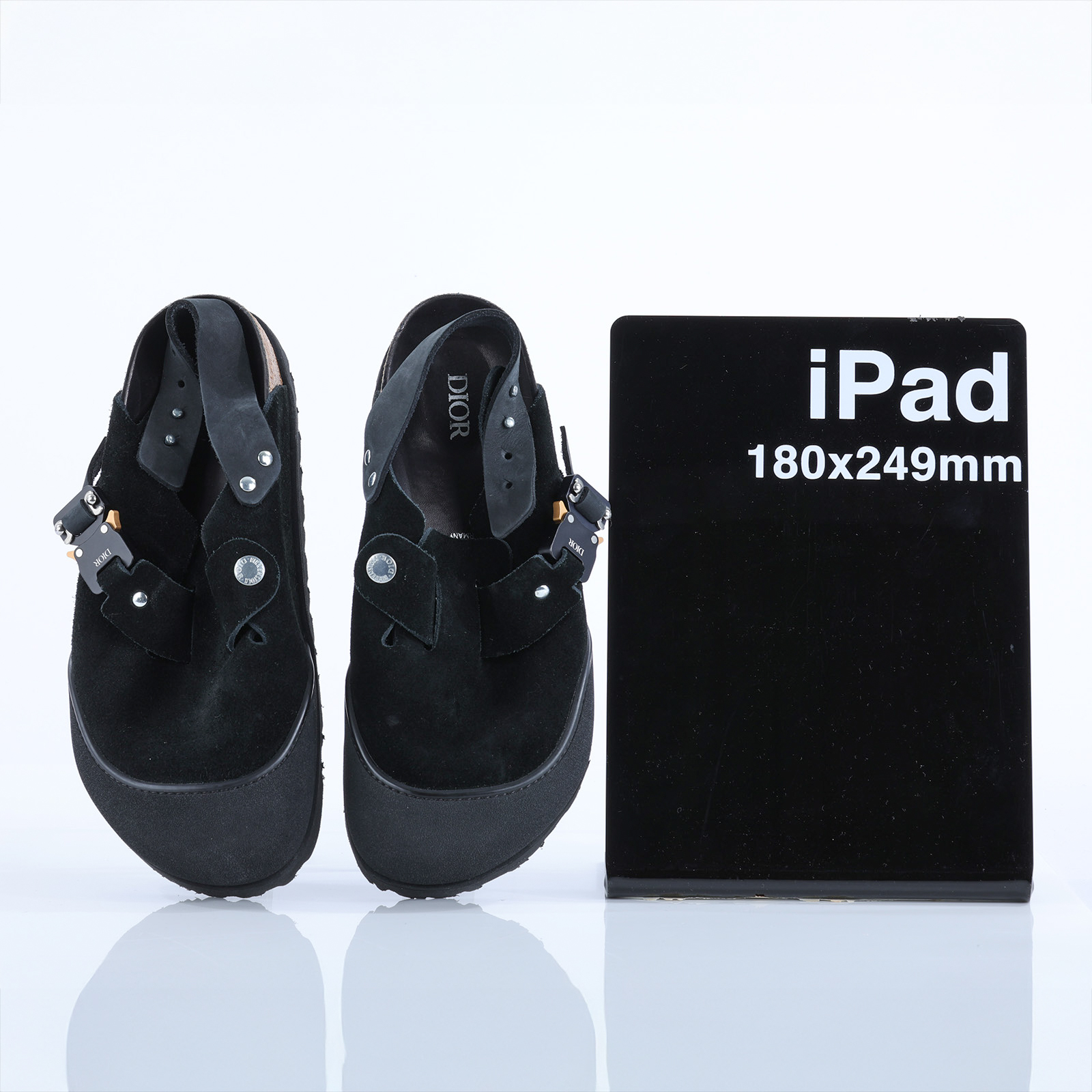 迪奧 CHRISTIAN DIOR Dior By Birkenstock 聯名 勃肯鞋 3SA116ZSD_H900_37 黑勃肯拖鞋#37 無附屬品