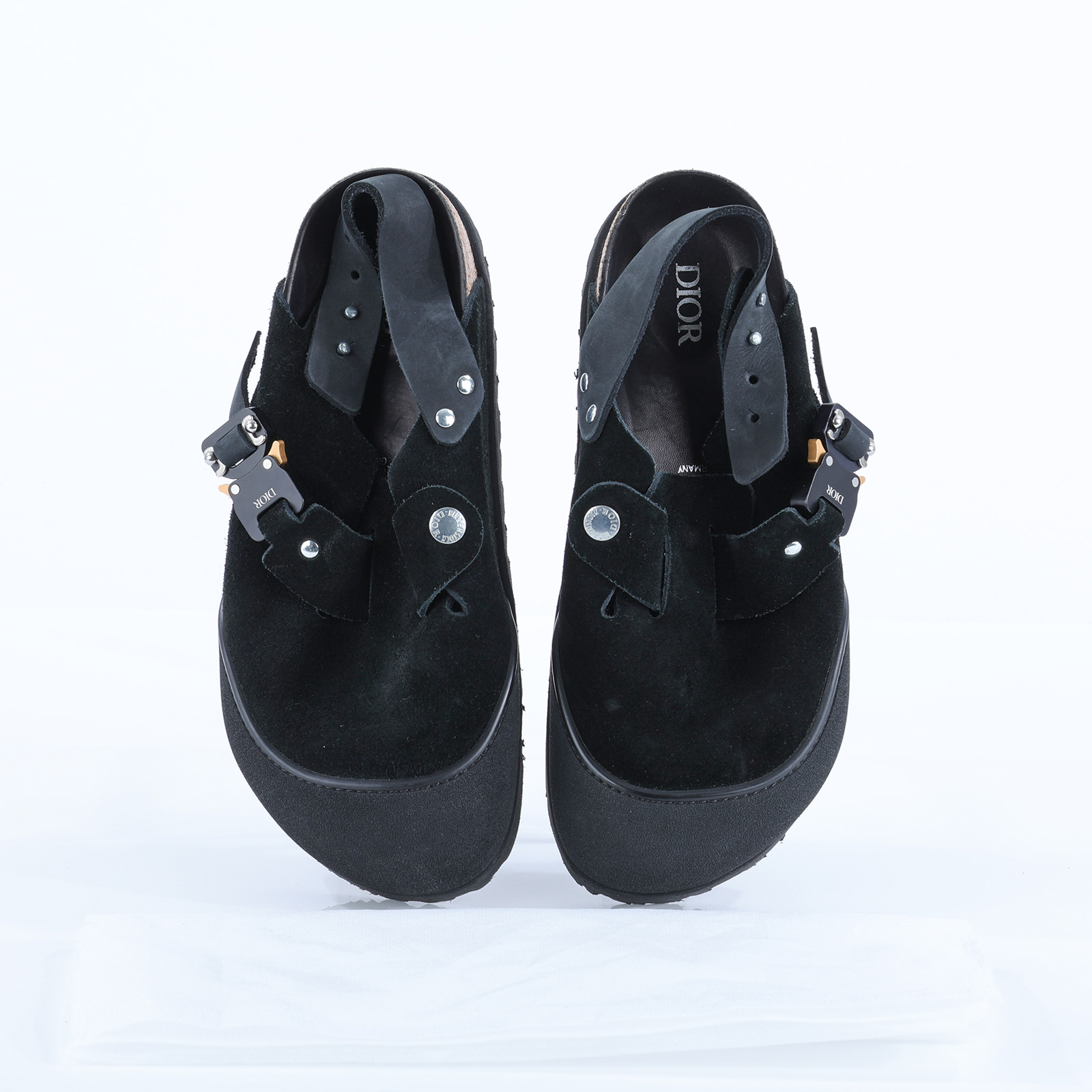 迪奧 CHRISTIAN DIOR Dior By Birkenstock 聯名 勃肯鞋 3SA116ZSD_H900_37 黑勃肯拖鞋#37 無附屬品