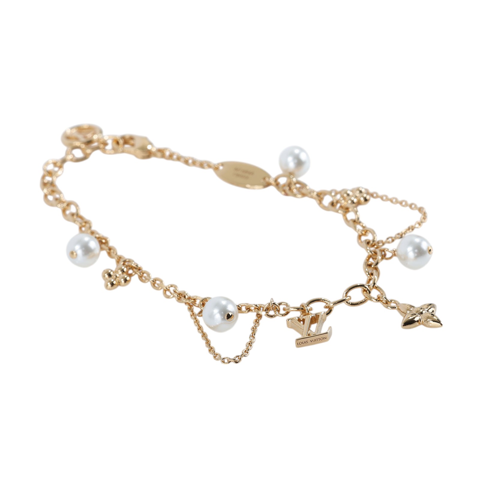 路易威登 LOUIS VUITTON Blooming Pearls 手鏈 M1684A 金Blooming Pearls 手鏈 原廠盒子/防塵袋