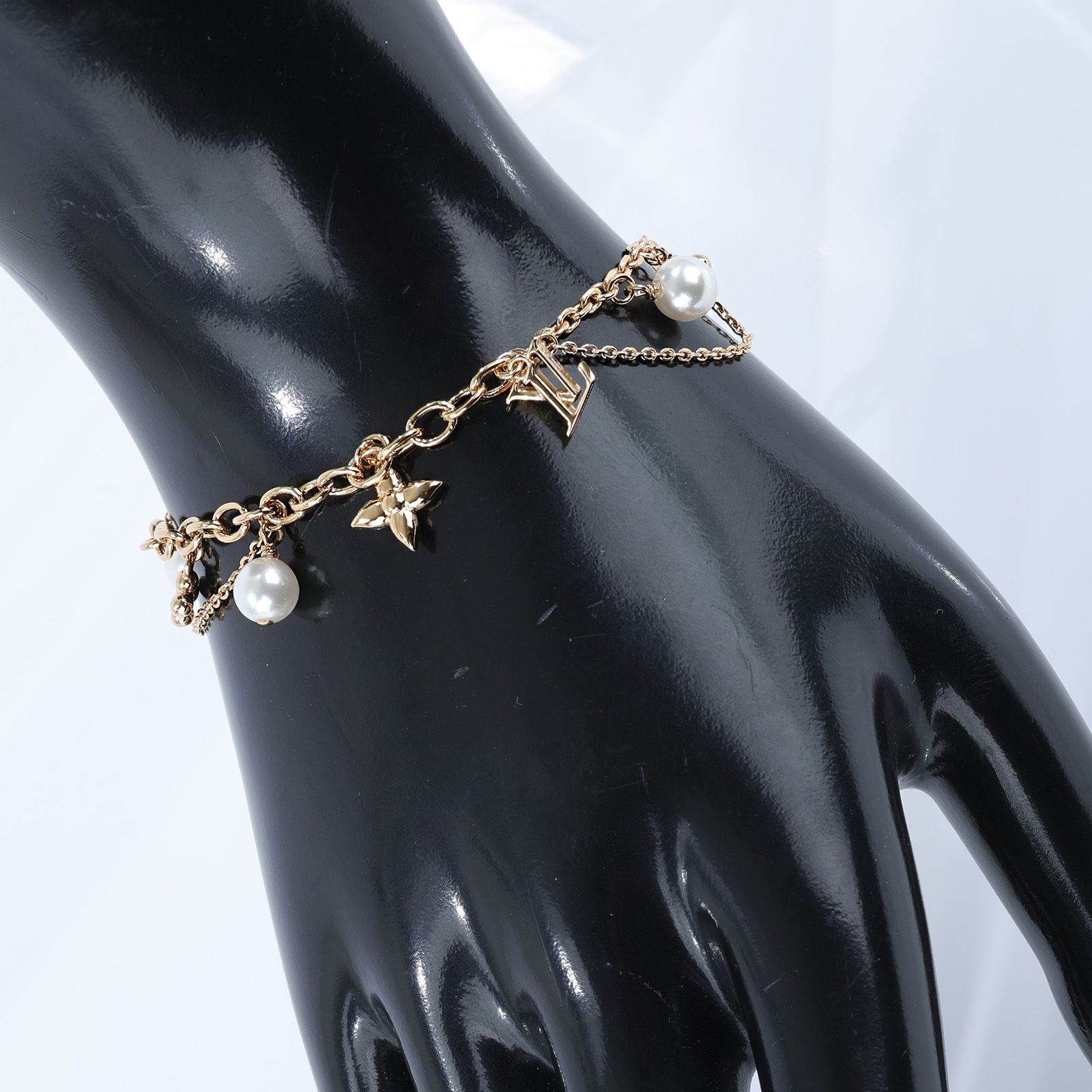 路易威登 LOUIS VUITTON Blooming Pearls 手鏈 M1684A 金Blooming Pearls 手鏈 原廠盒子/防塵袋