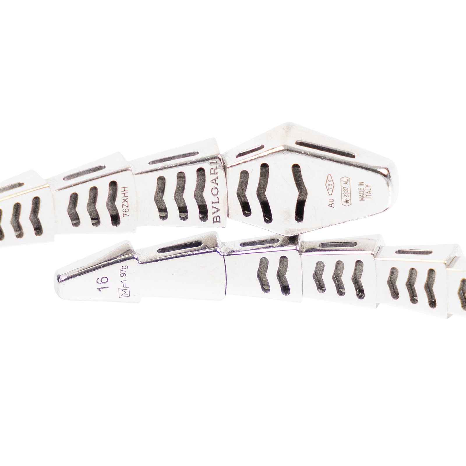 寶格麗 BVLGARI Serpenti Viper 手環 M 360719 18KWG Serpenti Viper手镯#16 原廠盒子2/證書/發票