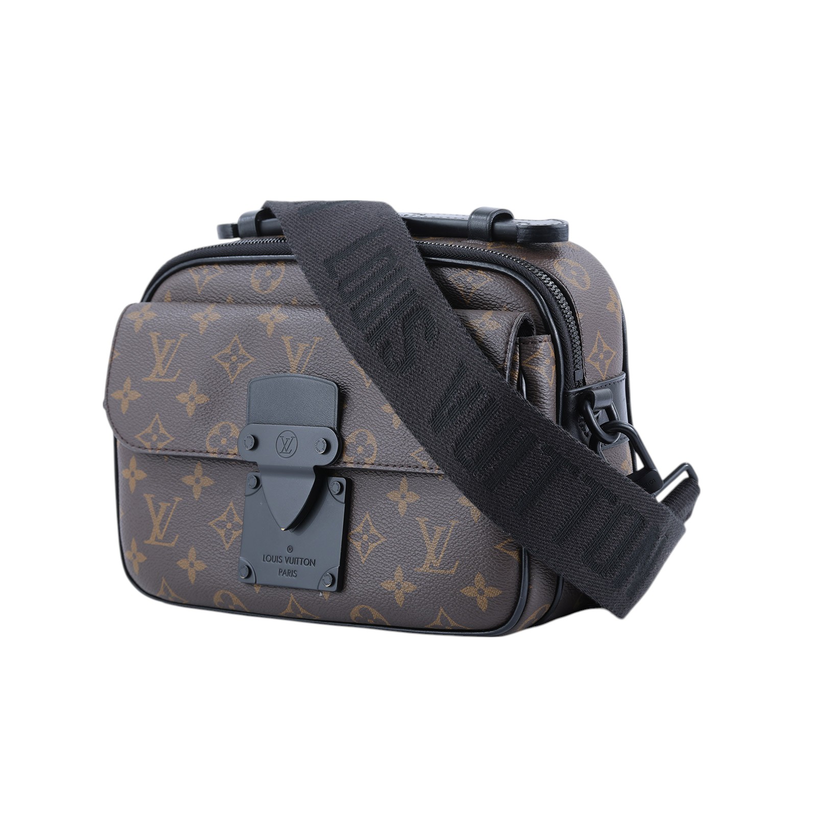 路易威登 LOUIS VUITTON S Lock 郵差包 塗層帆布 M45806 晶片款 原花S Lock 郵差包 背帶