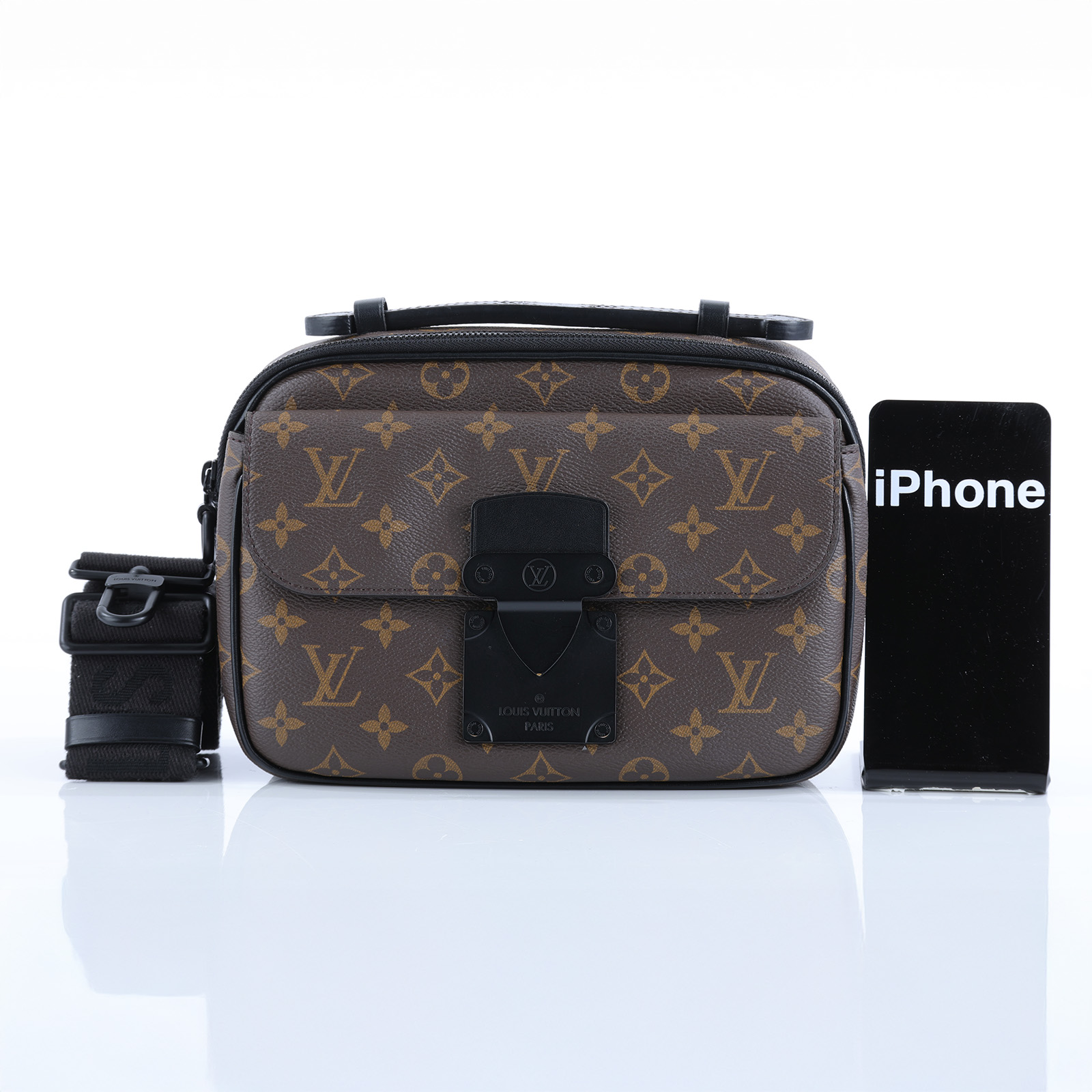 路易威登 LOUIS VUITTON S Lock 郵差包 塗層帆布 M45806 晶片款 原花S Lock 郵差包 背帶