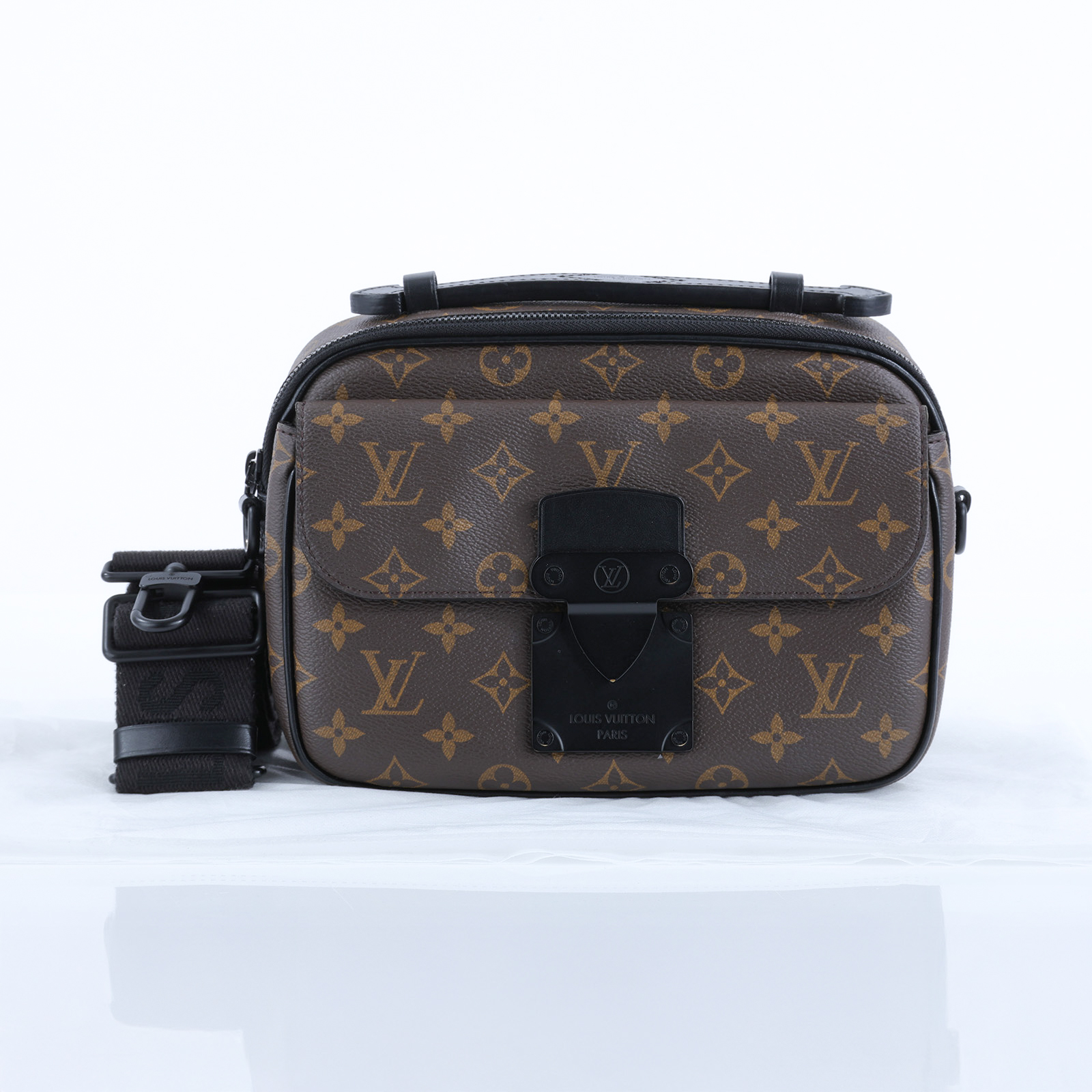 路易威登 LOUIS VUITTON S Lock 郵差包 塗層帆布 M45806 晶片款 原花S Lock 郵差包 背帶
