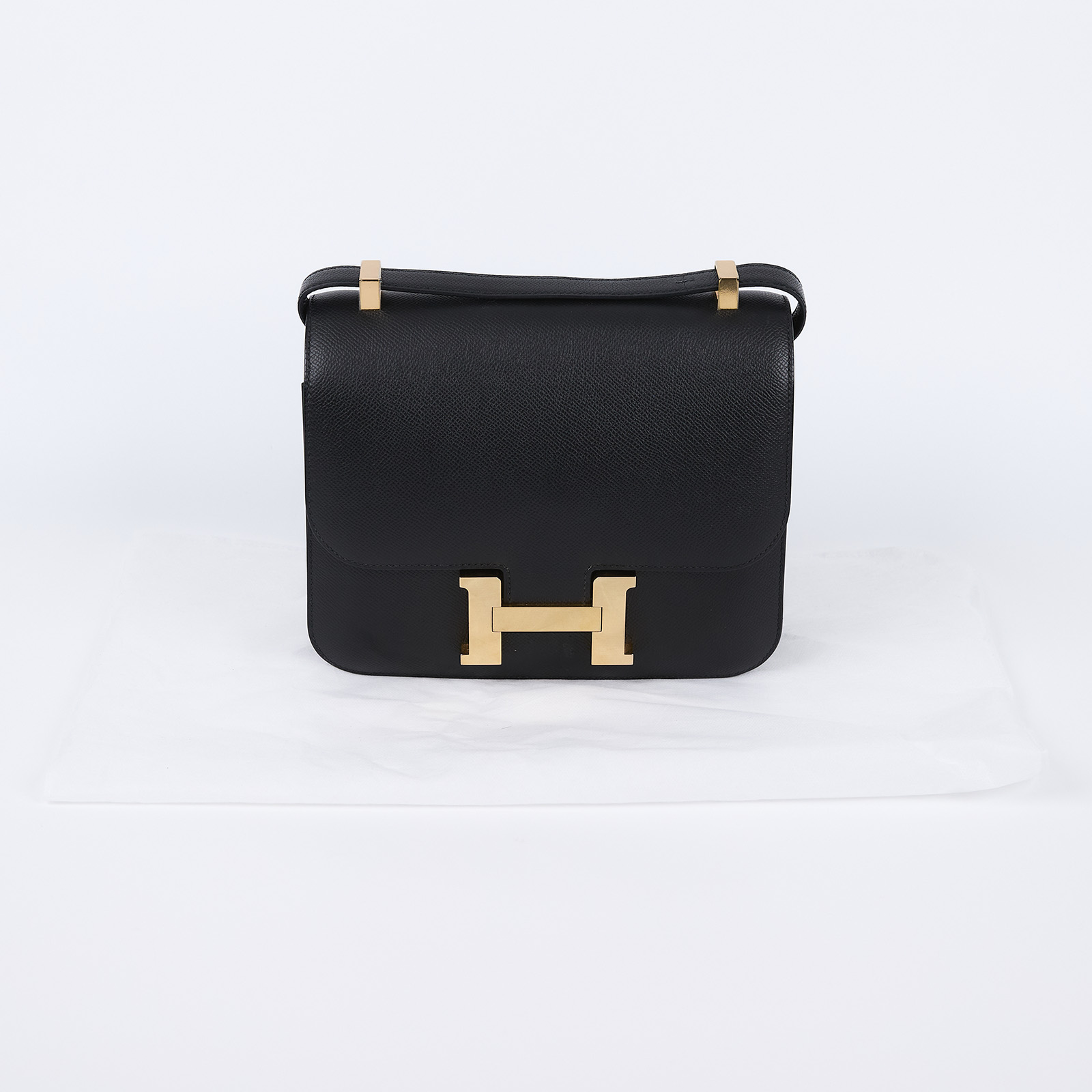 愛馬仕 Hermès Constance Bag 康康包 24 CN24 Y HT B15 AU Y刻 黑金CONSTANCE24 無附屬品