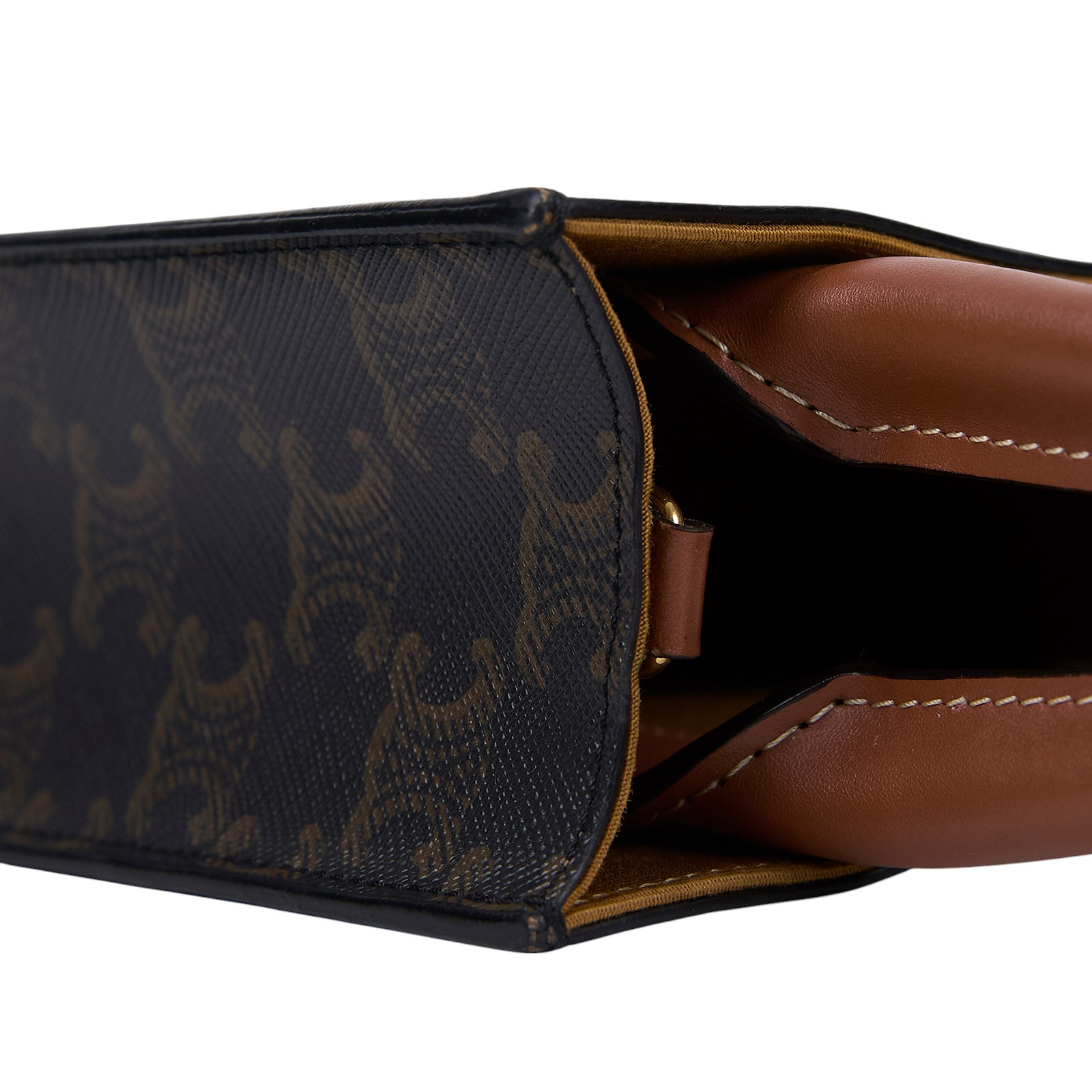 思琳 CELINE Triomphe帆布 迷你 直式 Cabas 肩背 手提包 194372BZK 原花CABAS MINI 防塵袋/背帶/購買證明