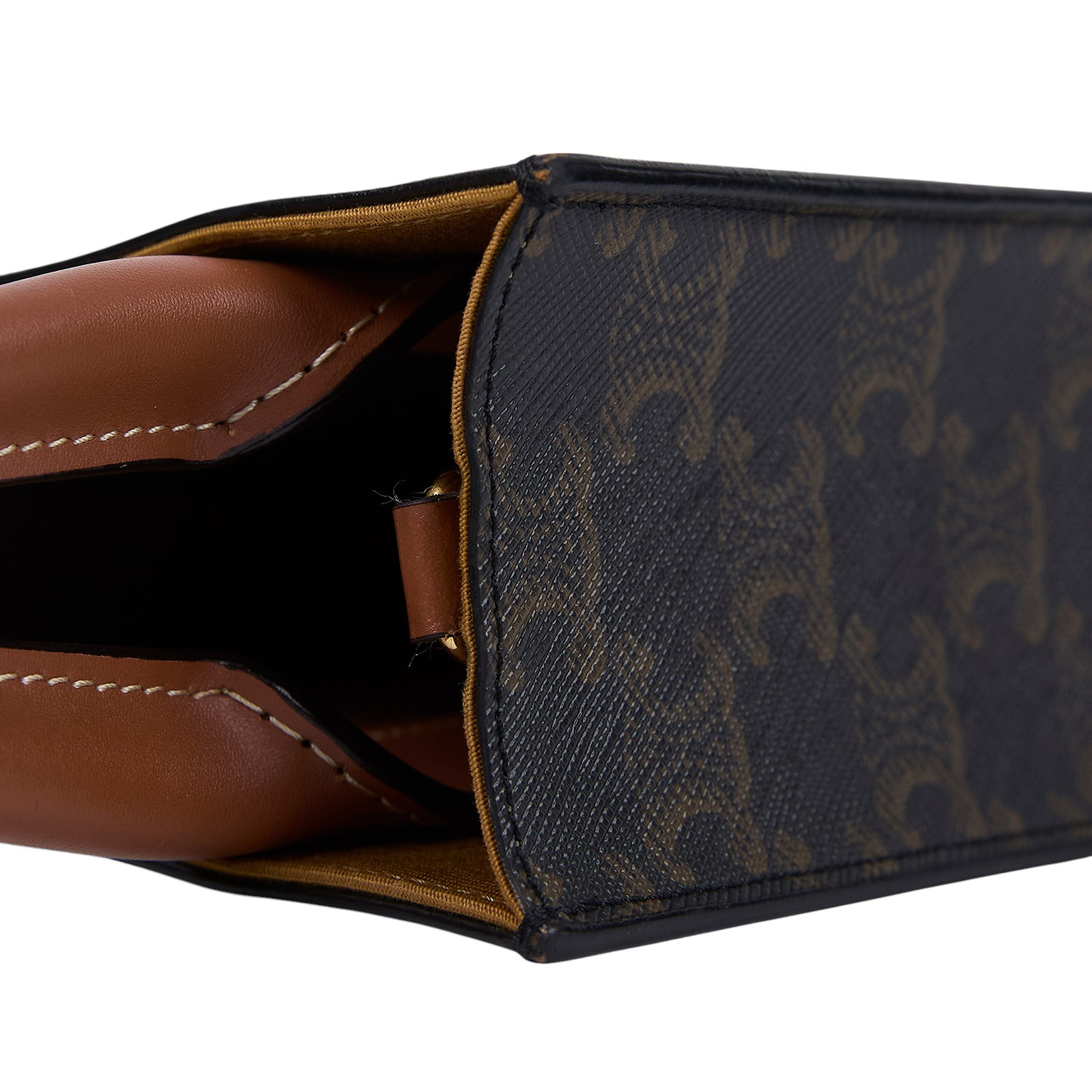 思琳 CELINE Triomphe帆布 迷你 直式 Cabas 肩背 手提包 194372BZK 原花CABAS MINI 防塵袋/背帶/購買證明