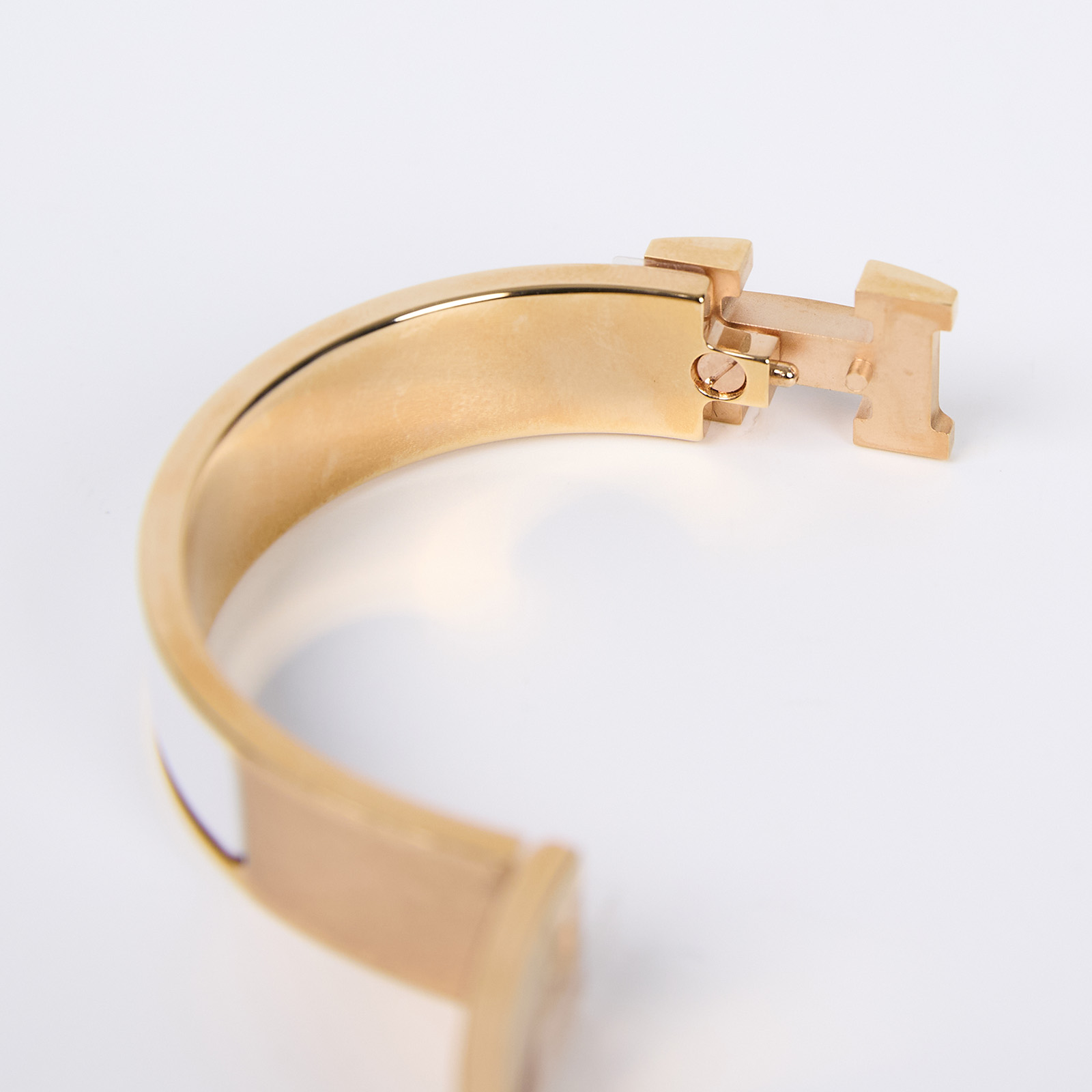 愛馬仕 Hermès Clic H PM 手環 白色 H700001FO31PM 700001FO31PM/ST1213  原廠盒子/防塵袋
