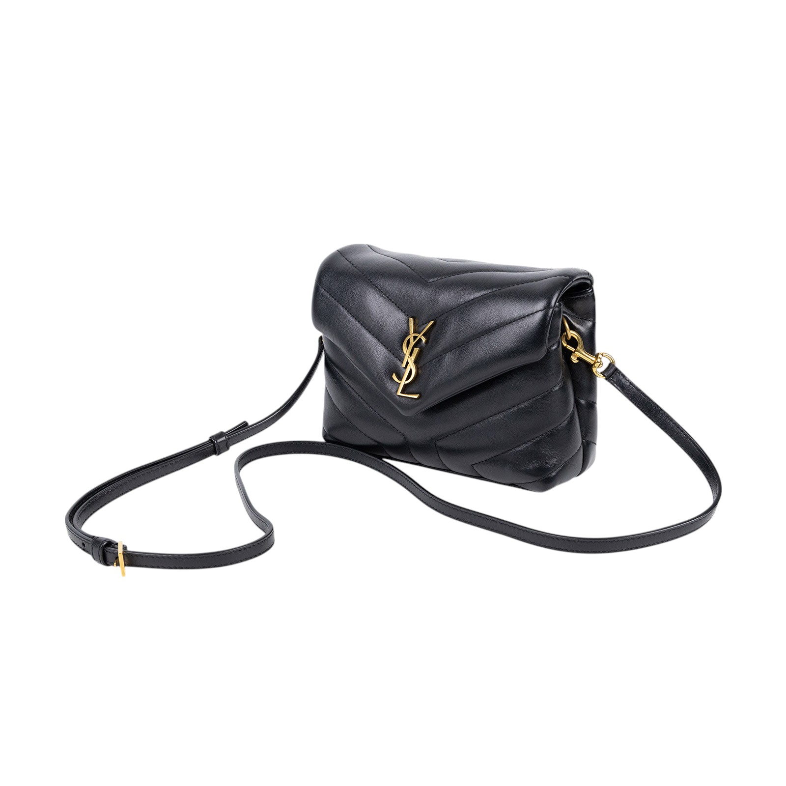 聖羅蘭 YSL SAINT LAURENT Loulou 絎縫 小牛皮 TOY 迷你 手袋  肩背 斜背包 678401DV706  原廠盒子/防塵袋/背帶