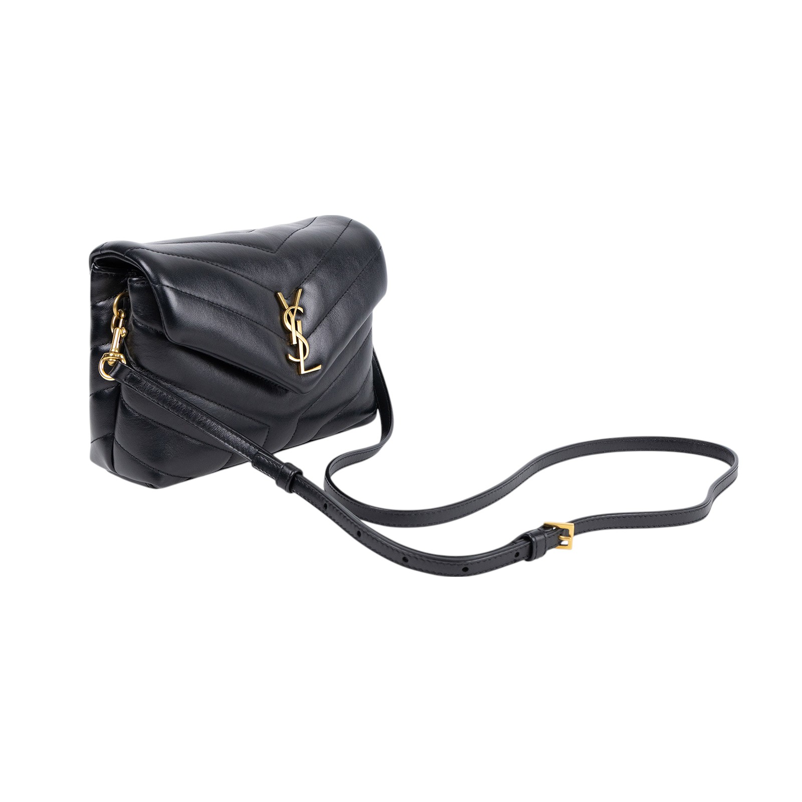聖羅蘭 YSL SAINT LAURENT Loulou 絎縫 小牛皮 TOY 迷你 手袋  肩背 斜背包 678401DV706  原廠盒子/防塵袋/背帶
