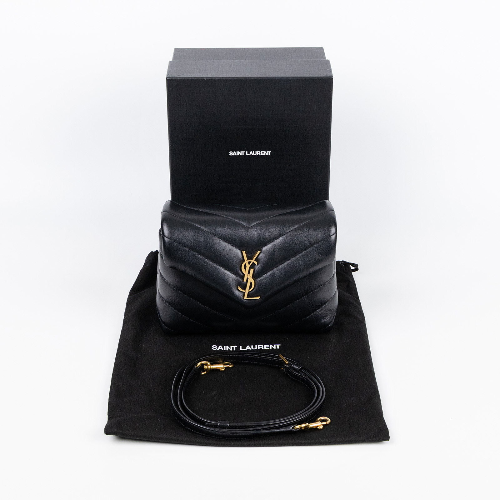 聖羅蘭 YSL SAINT LAURENT Loulou 絎縫 小牛皮 TOY 迷你 手袋  肩背 斜背包 678401DV706  原廠盒子/防塵袋/背帶
